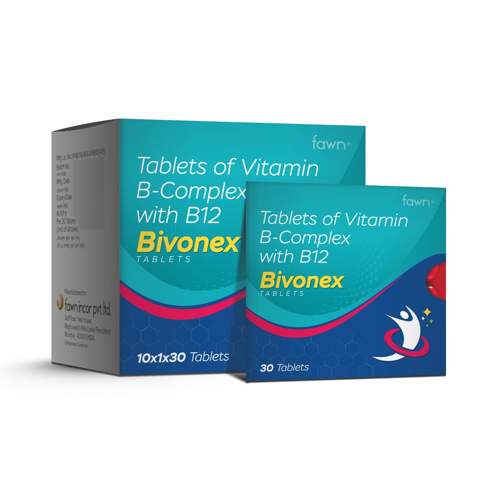 Tablets of Vitamin B-Complex with B12 – BIVONEX Tablets