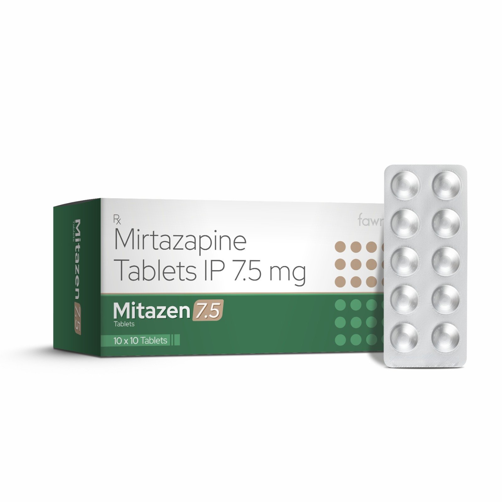 Mirtazapine Tablets IP 7.5 Mg - MITAZEN 7.5 Tablets