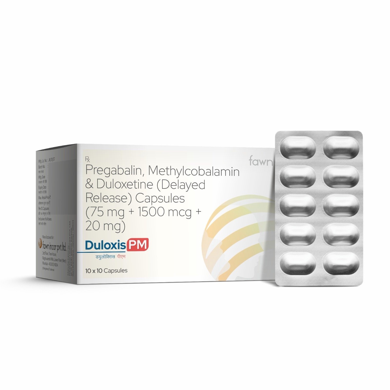 Pregabalin, Methylcobalamin & Duloxetine Delayed Release Capsules  - DULOXIS PM Capsules image 2