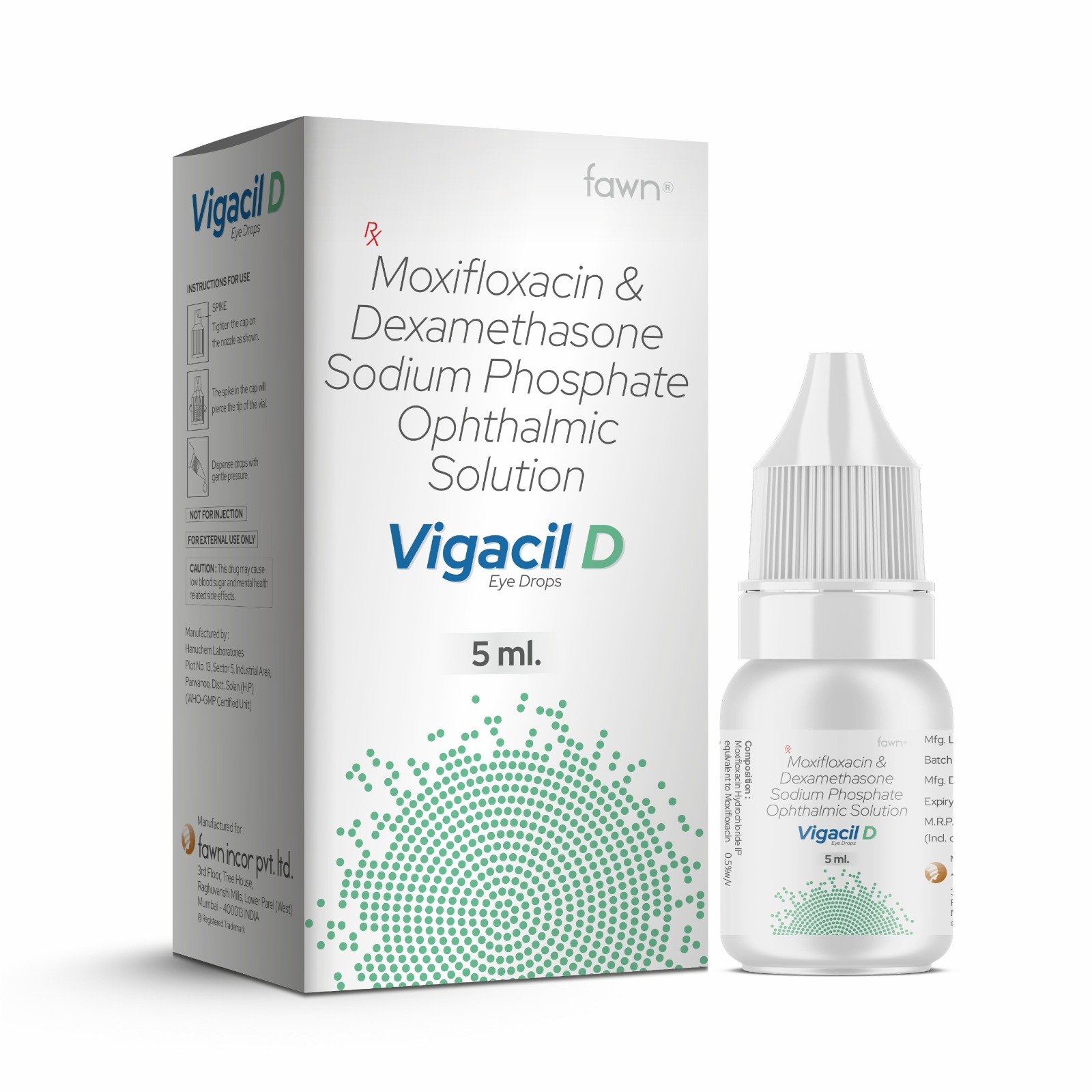 Moxifloxacin & Dexamethasone Sodium Phosphate Ophthalmic Solution - VIGACIL D Eye Drop image 2