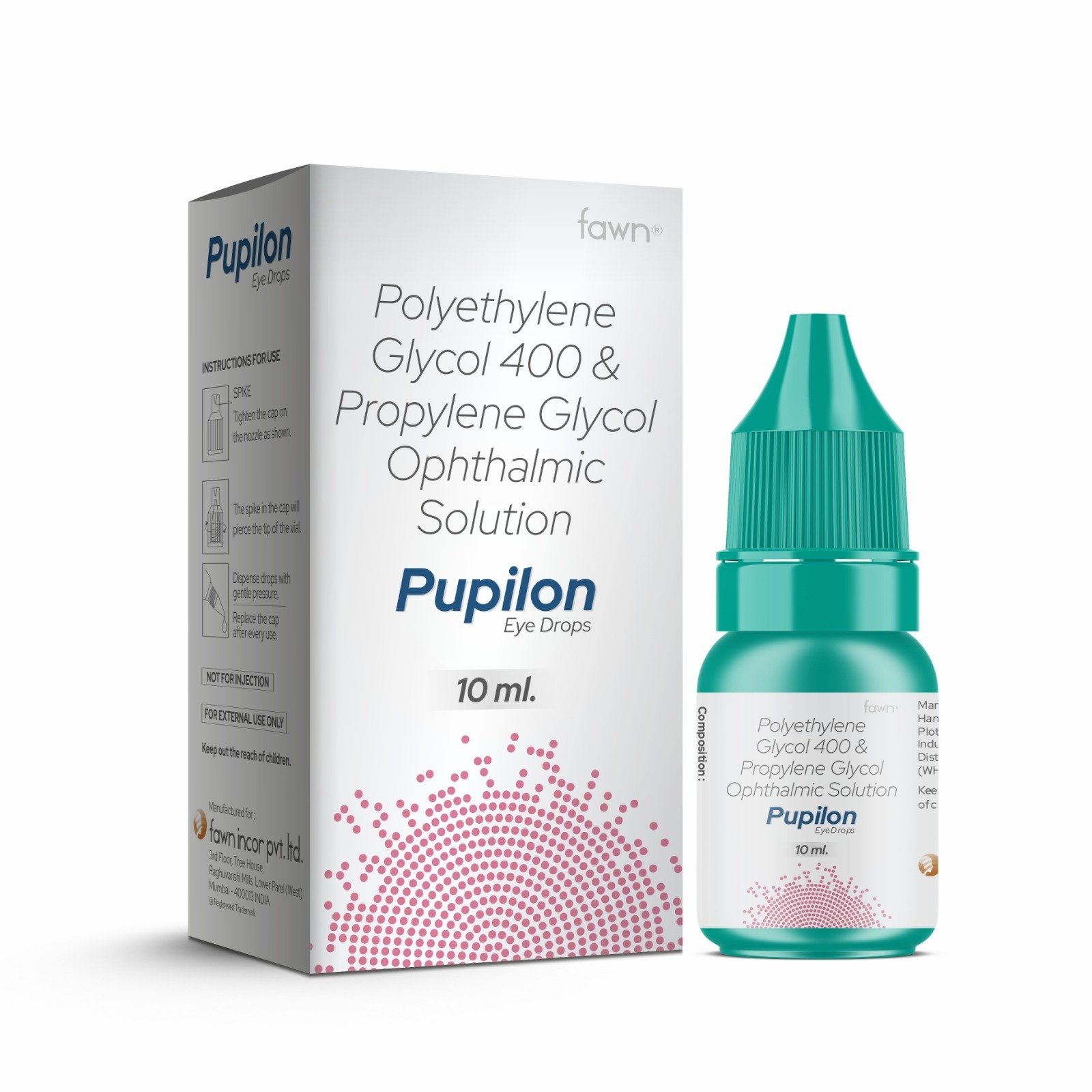 PUPILON Eye Drop - Polyethylene Glycol 400 & Propylene Glycol Ophthalmic Solution image 2