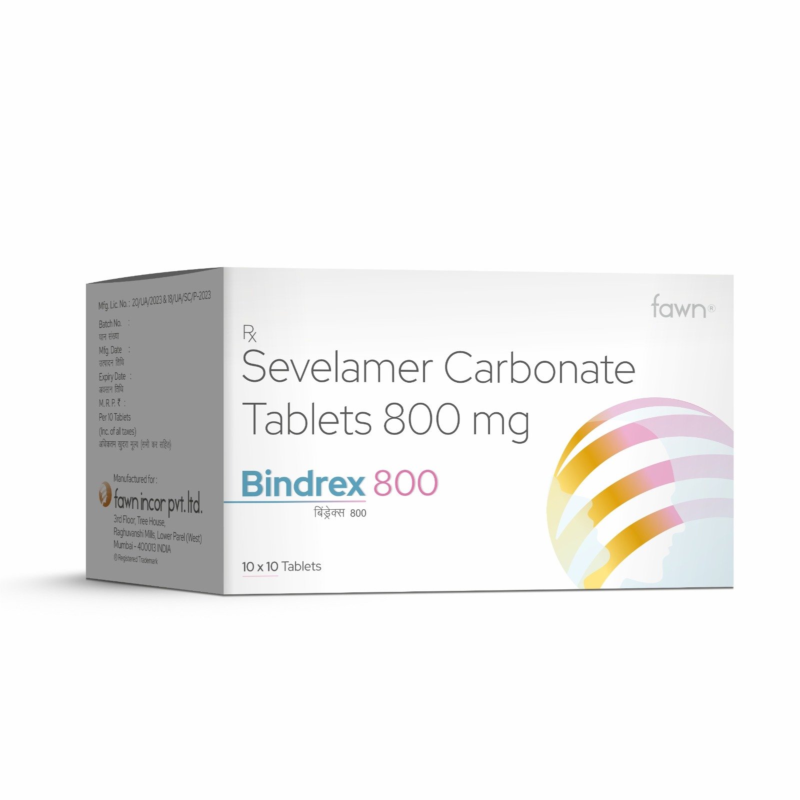 Sevelamer Carbonate Tablets 800 Mg - BINDREX 800 Tablets