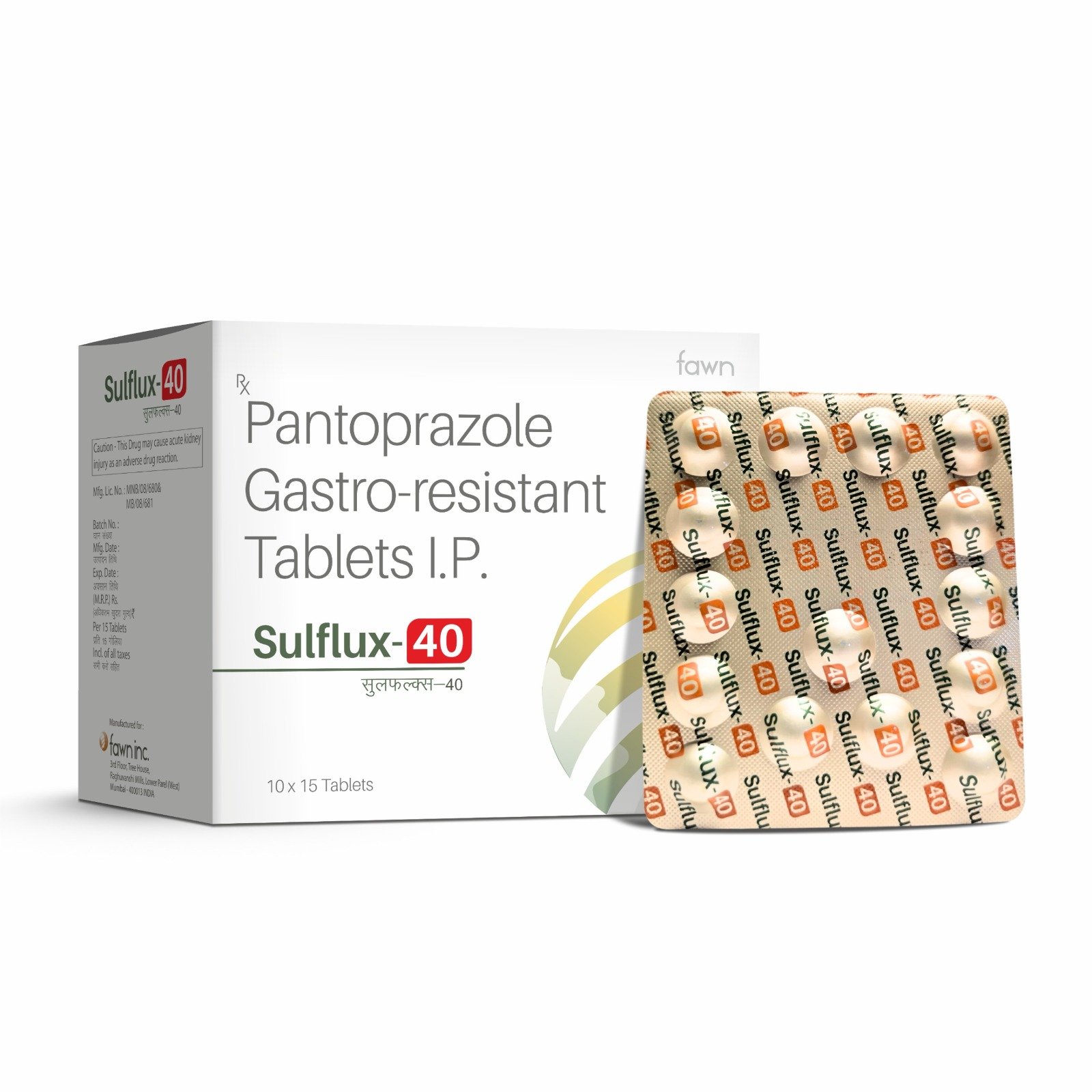 Pantoprazole Gastro-Resistant Tablets IP 40 Mg - SULFLUX 40
