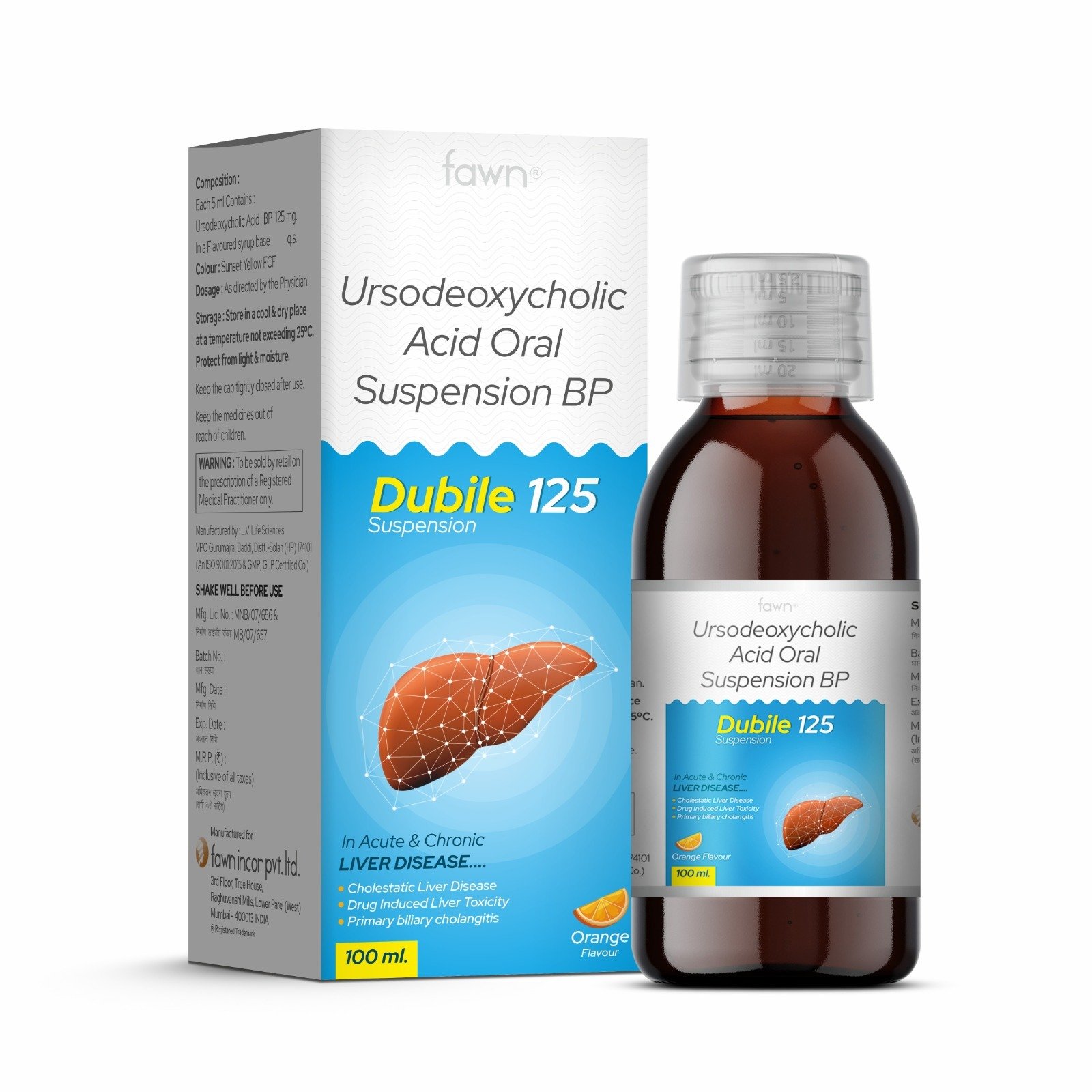 Ursodeoxycholic Acid Oral Suspension 125 Mg - DUBILE 125