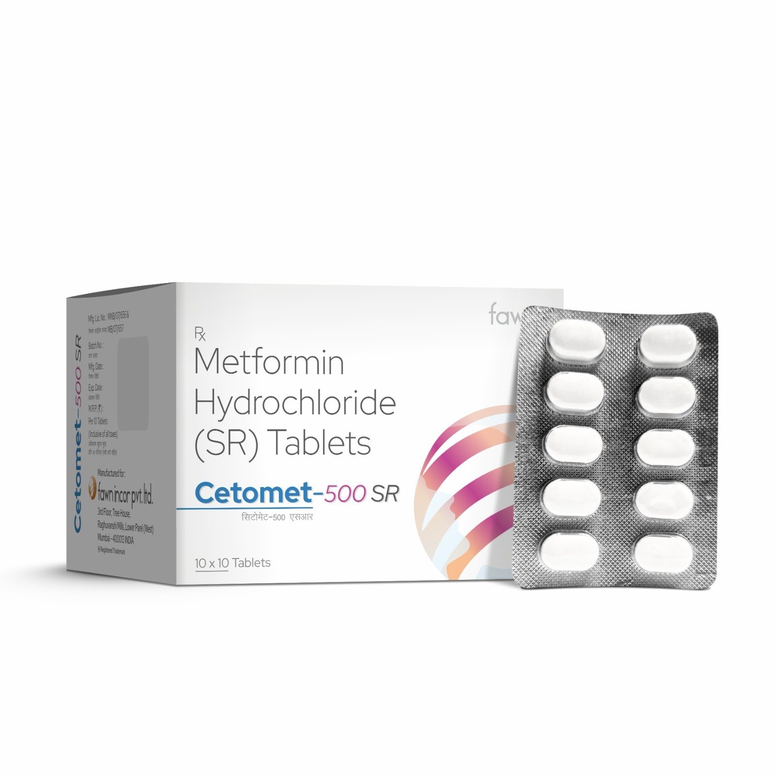 Metformin Hydrochloride Sustained Release 500 Mg Tablets - CETOMET 500 SR Tablets - image 2