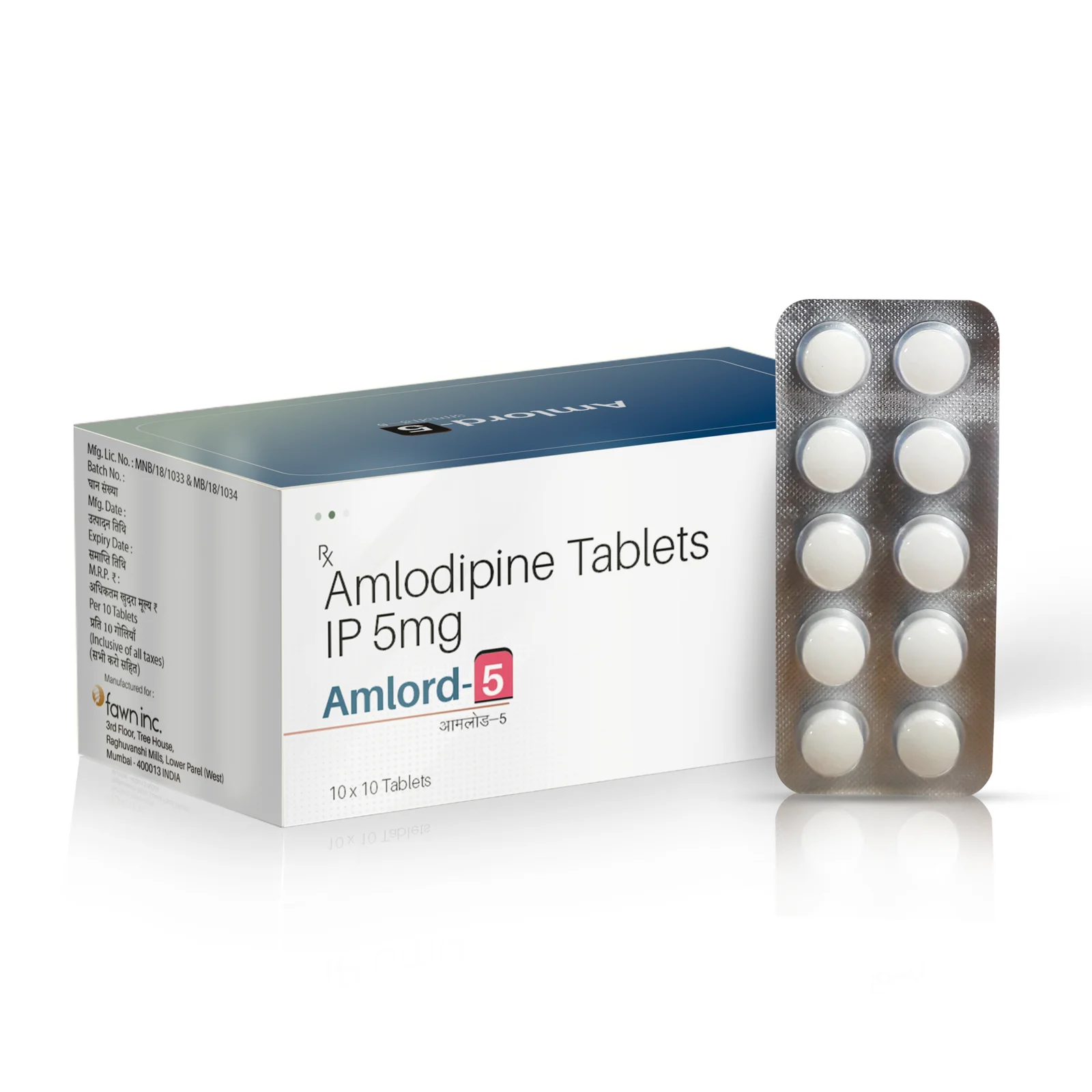Amlodipine 5 mg Tablets - AMLORD 5