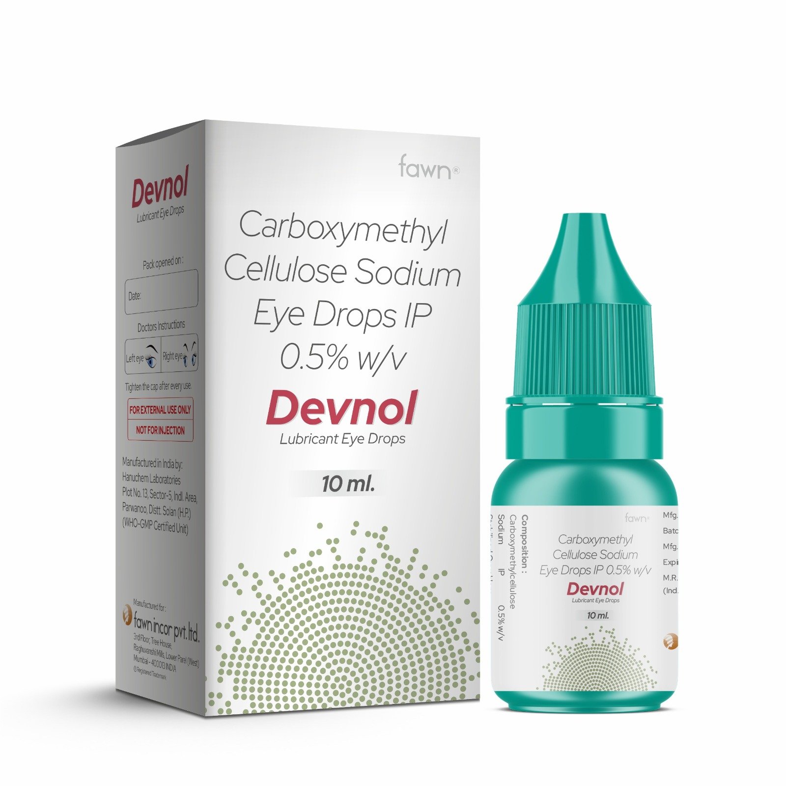 Carboxymethylcellulose Sodium Eye Drops IP 0.5% w/v - DEVNOL Eye Drop