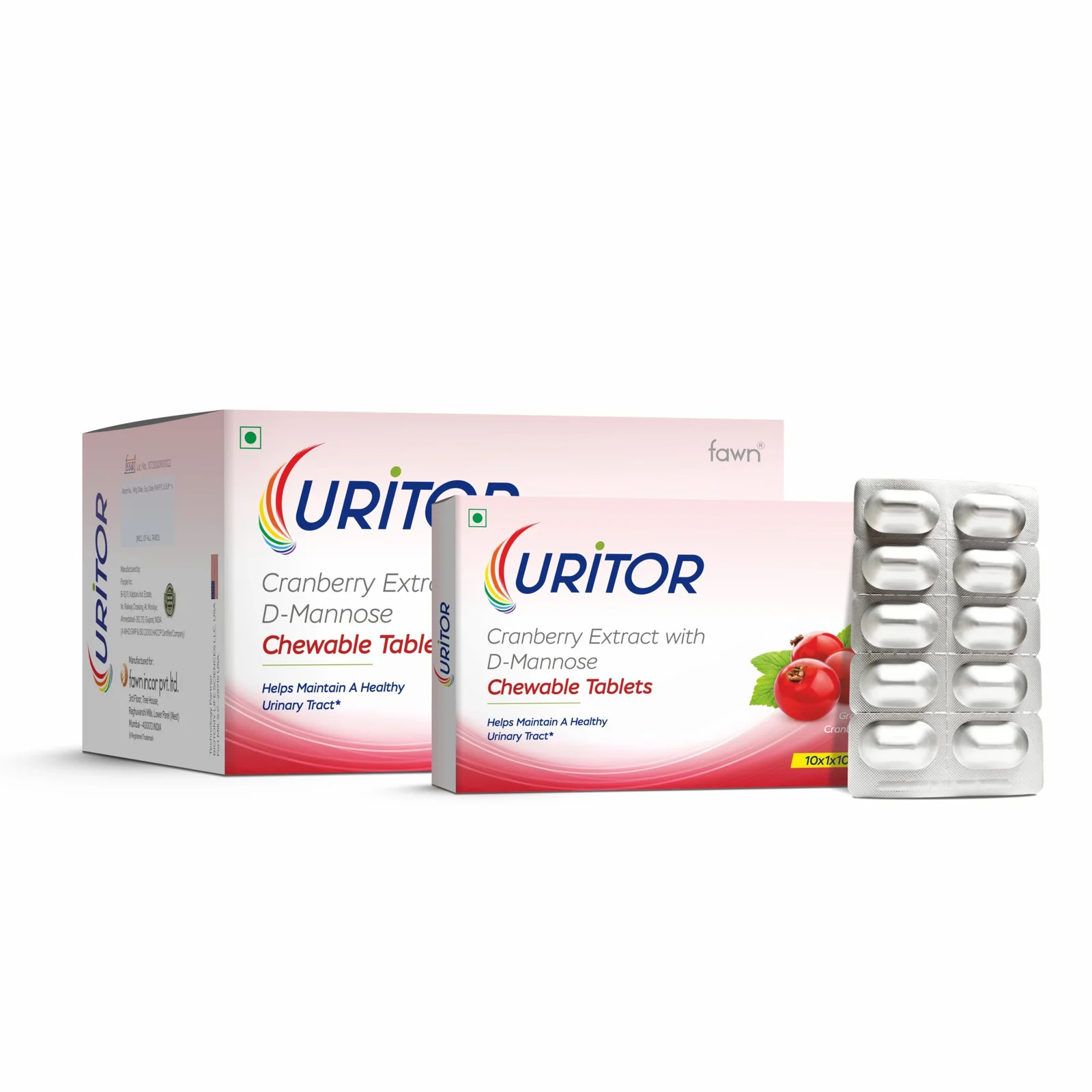 Cranberry Extract with D-Mannose Chewable Tablets - URITOR Tablets