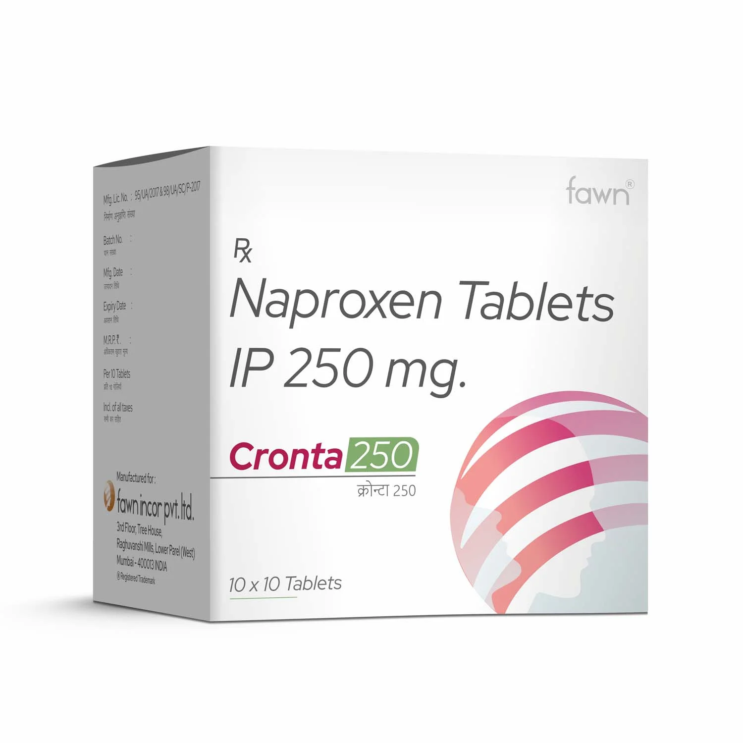 Naproxen Tablets IP 250 Mg - CRONTA 250
