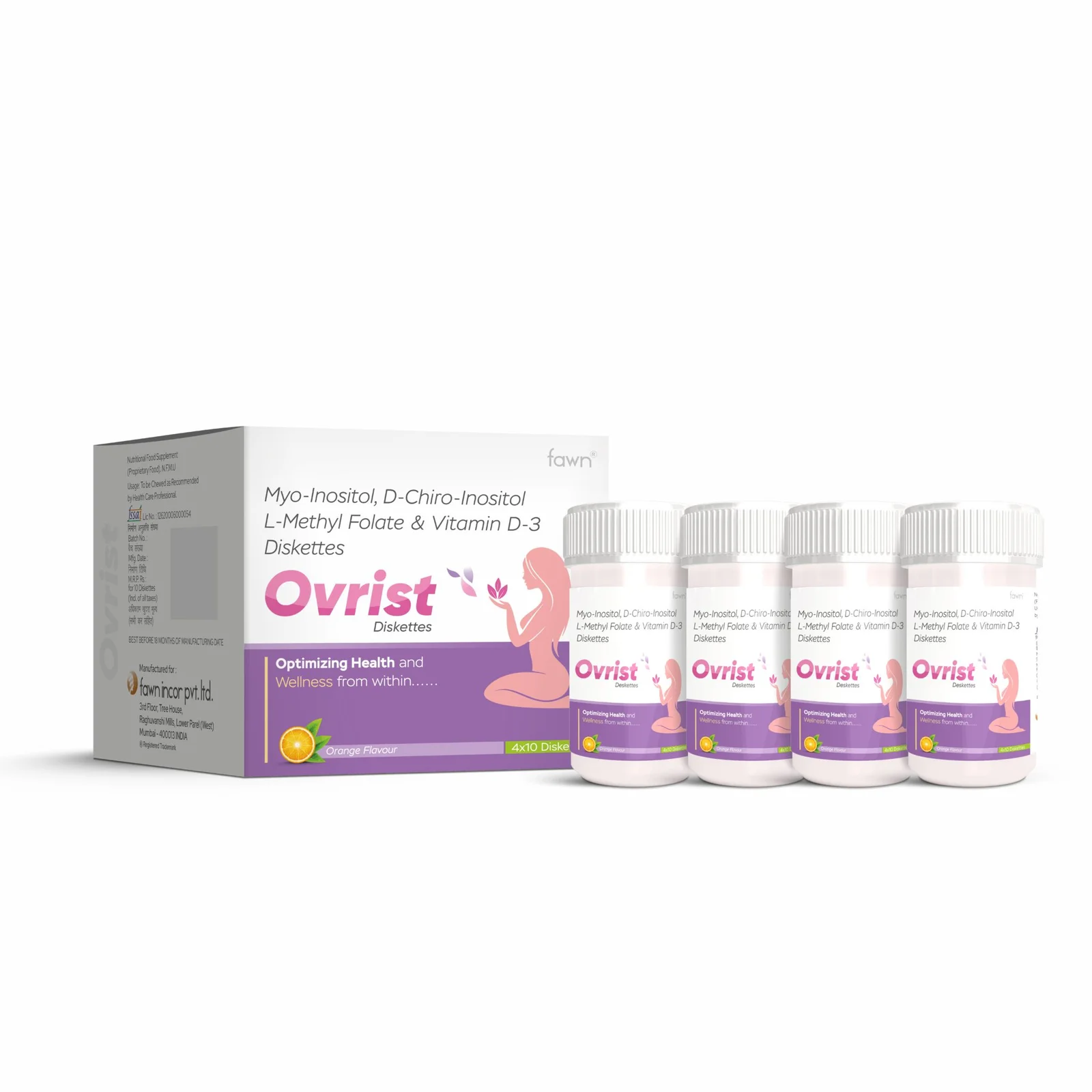 Myo-Inositol D-Chiro-Inositol L-Methylfolate & Vitamin D3 Diskettes - OVRIST Diskettes