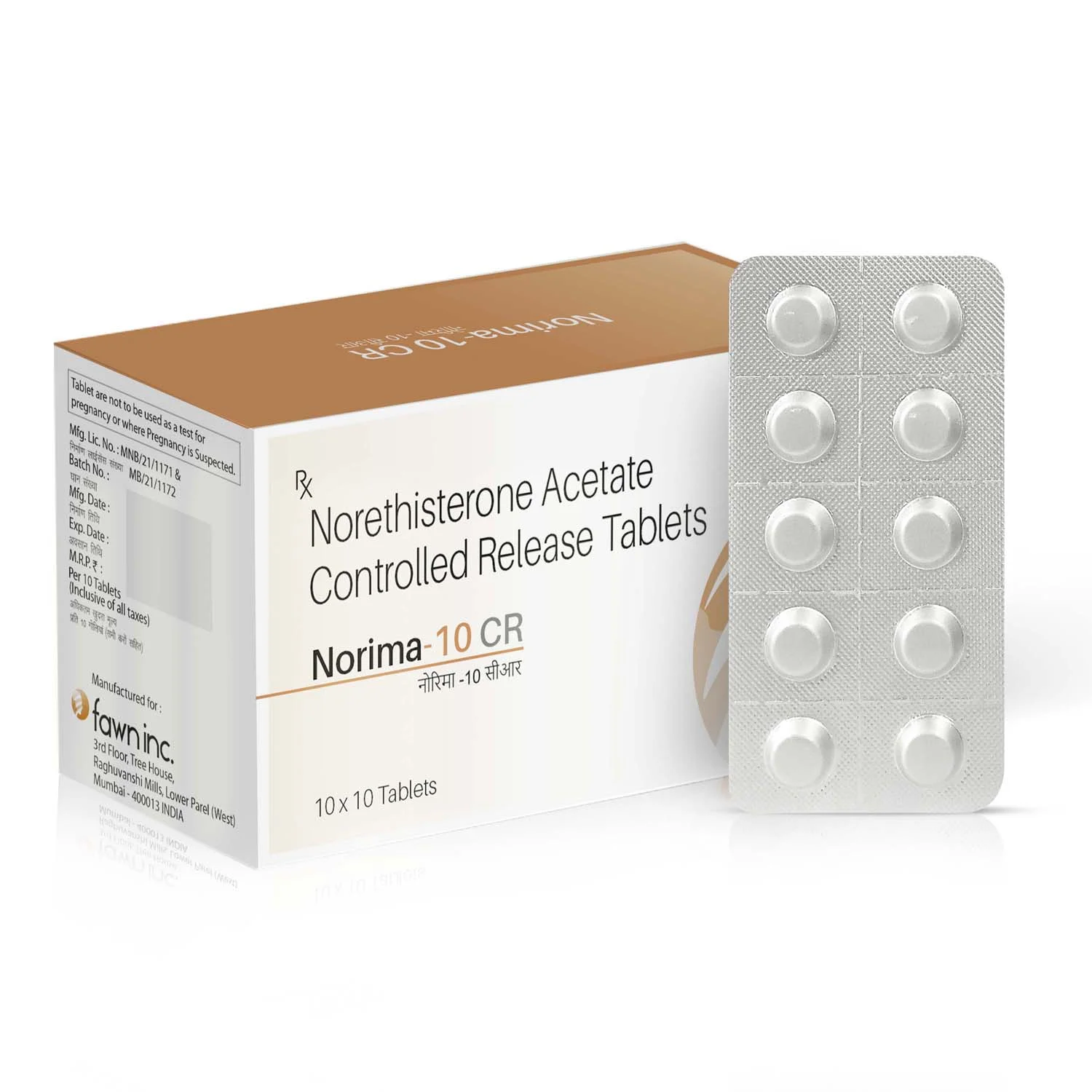 Norethisterone Acetate Controlled Release Tablets 10 Mg - NORIMA CR 10