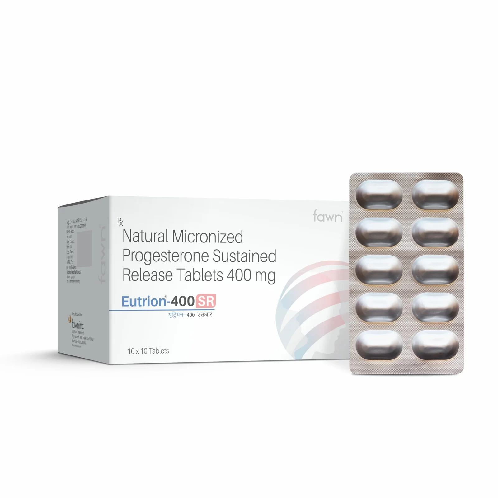 Natural Micronised Progesterone Sustained Release Tablets 400 Mg - EUTRION 400 SR