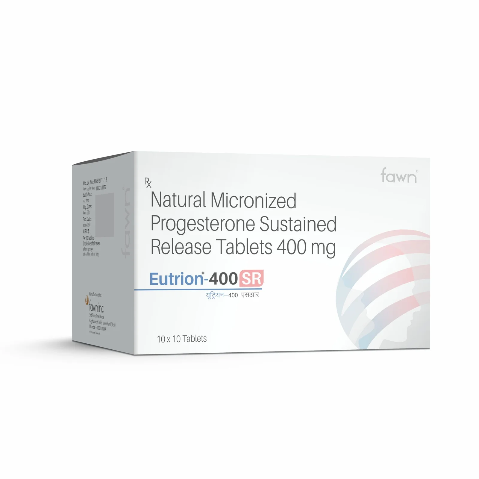 Natural Micronised Progesterone Sustained Release Tablets 400 Mg - EUTRION 400 SR