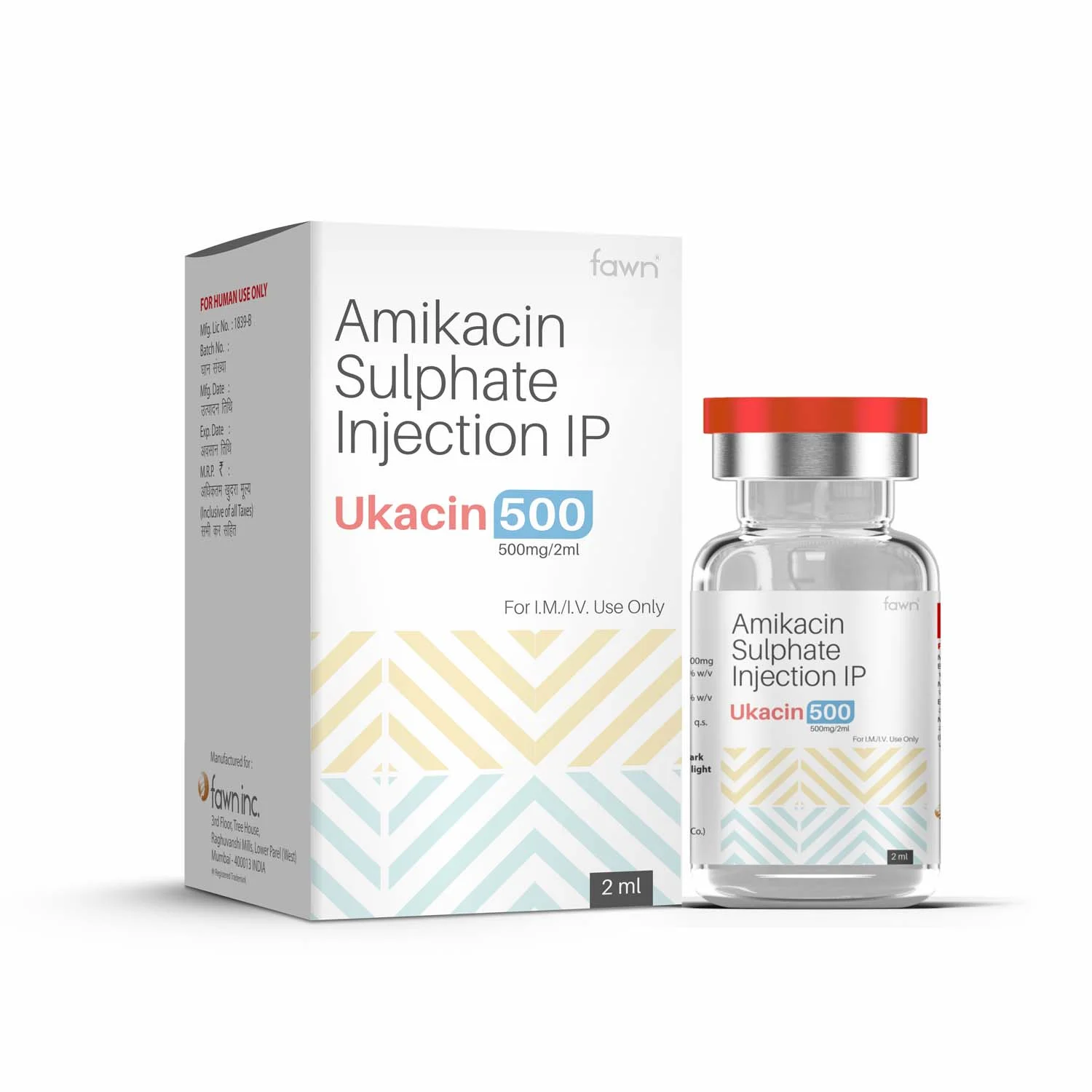 Amikacin Sulphate Injection IP - UKACIN 500