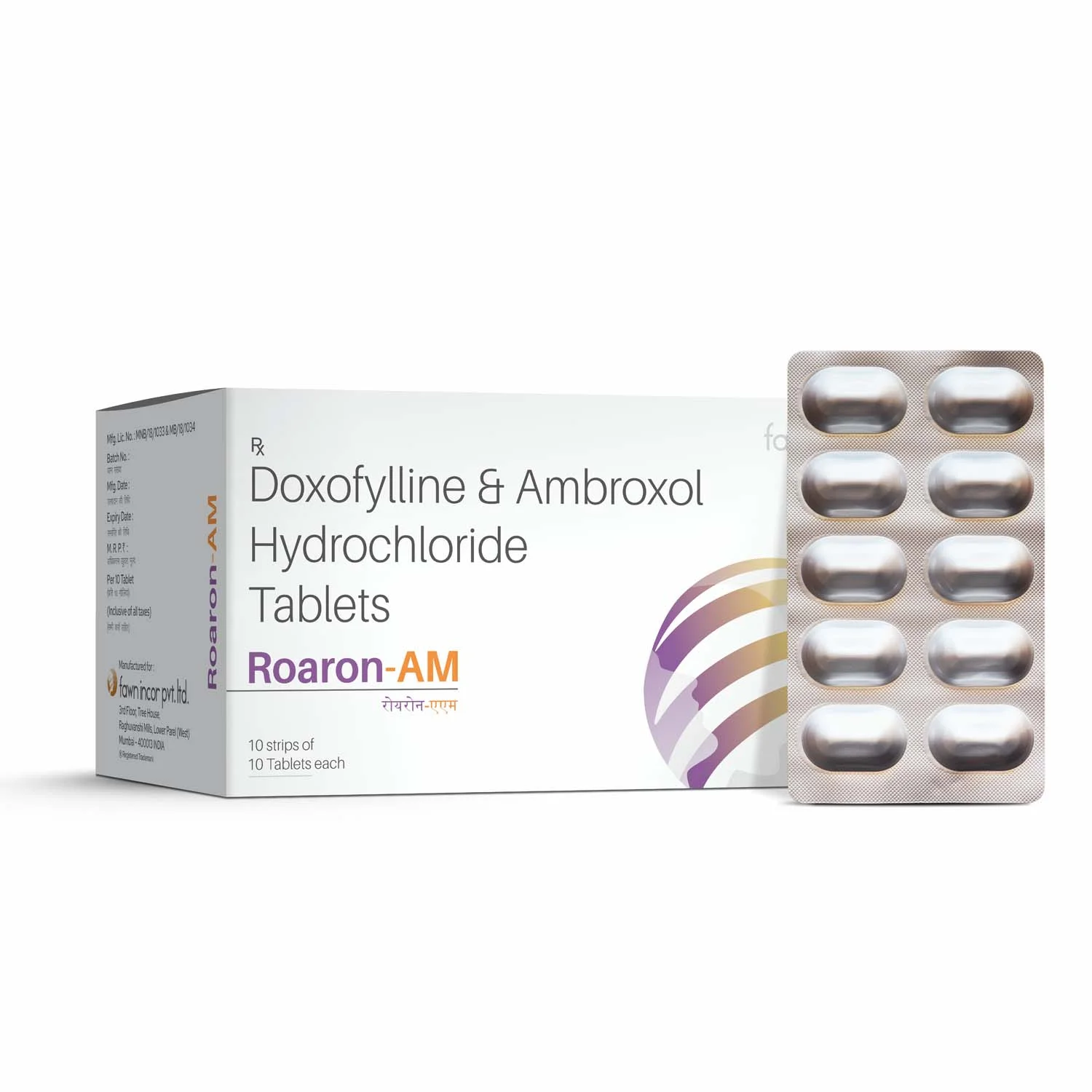 Doxofylline & Ambroxol Hydrochloride Tablets - ROARON AM