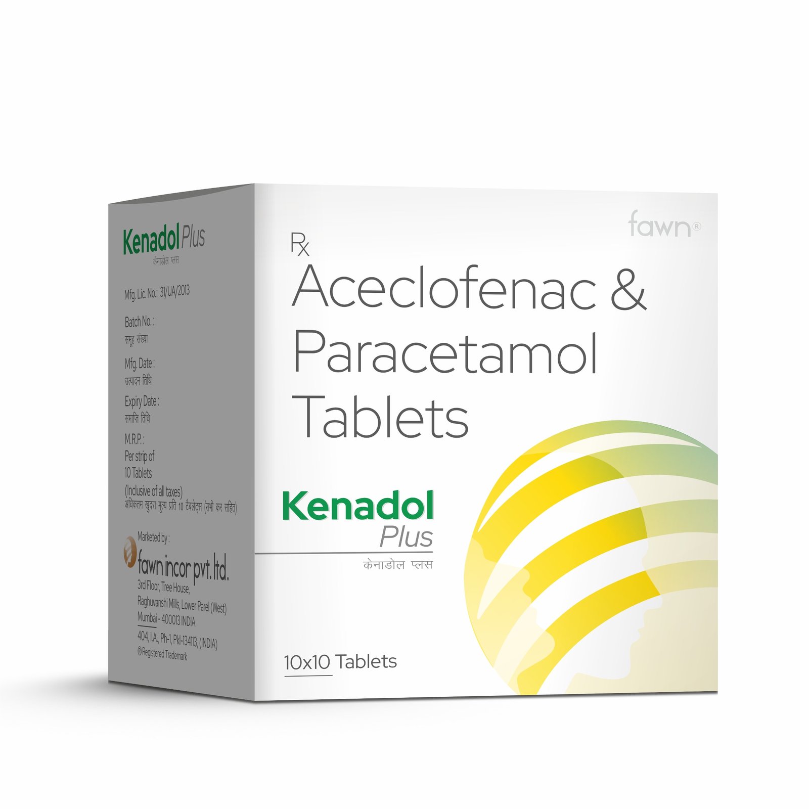 Aceclofenac & Paracetamol Tablets - KENADOL PLUS