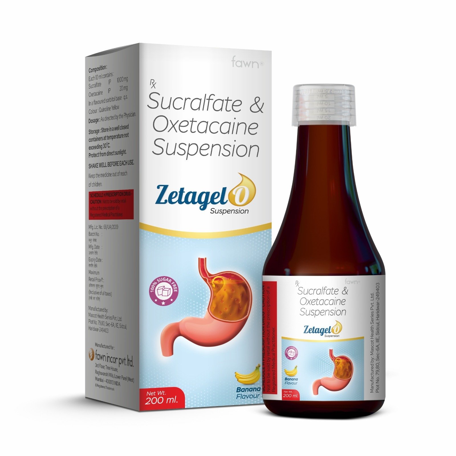 Sucralfate & Oxetacaine Oral Suspension - ZETAGEL O Suspension