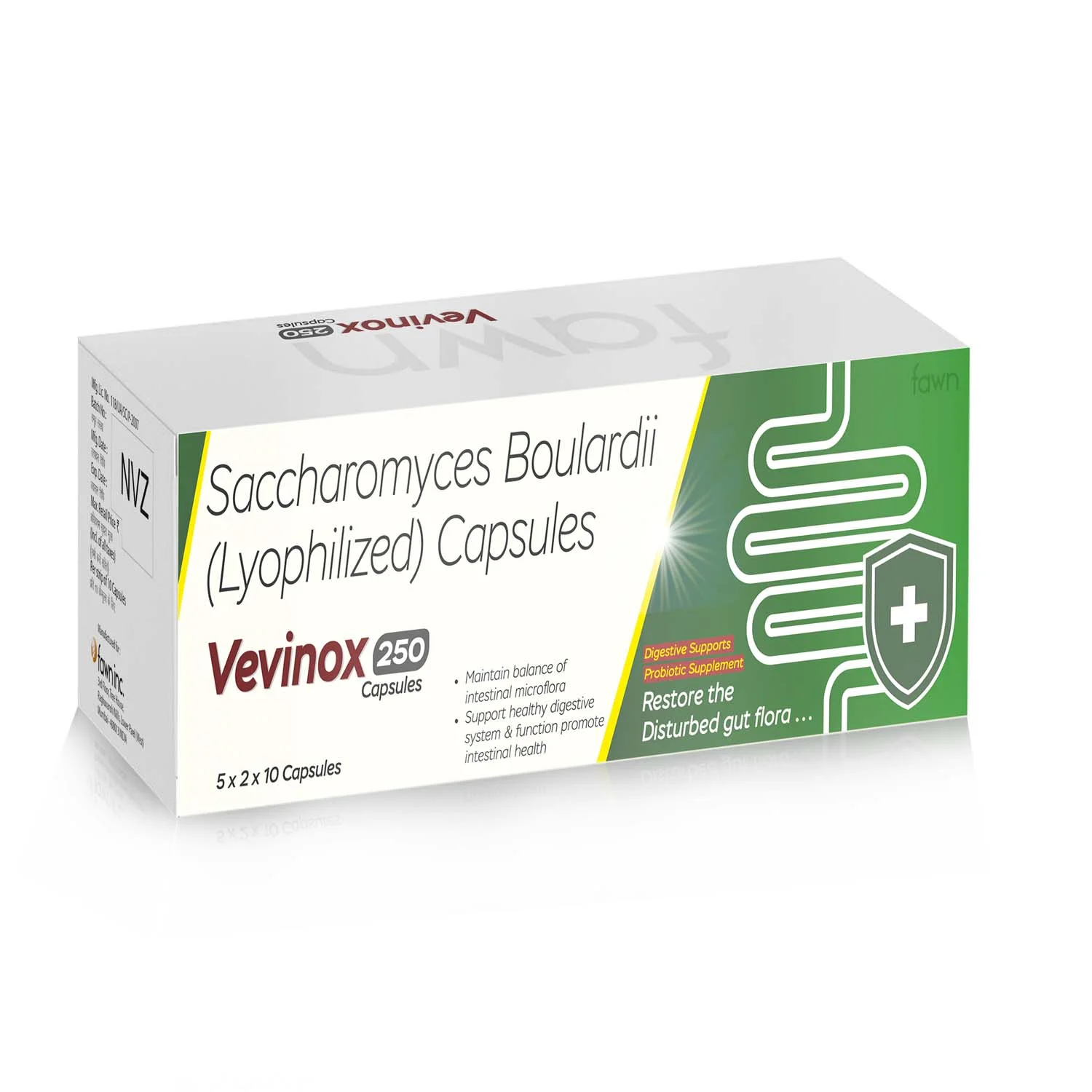 Saccharomyces Boulardii Capsules (Lyophilized) - VEVINOX 250