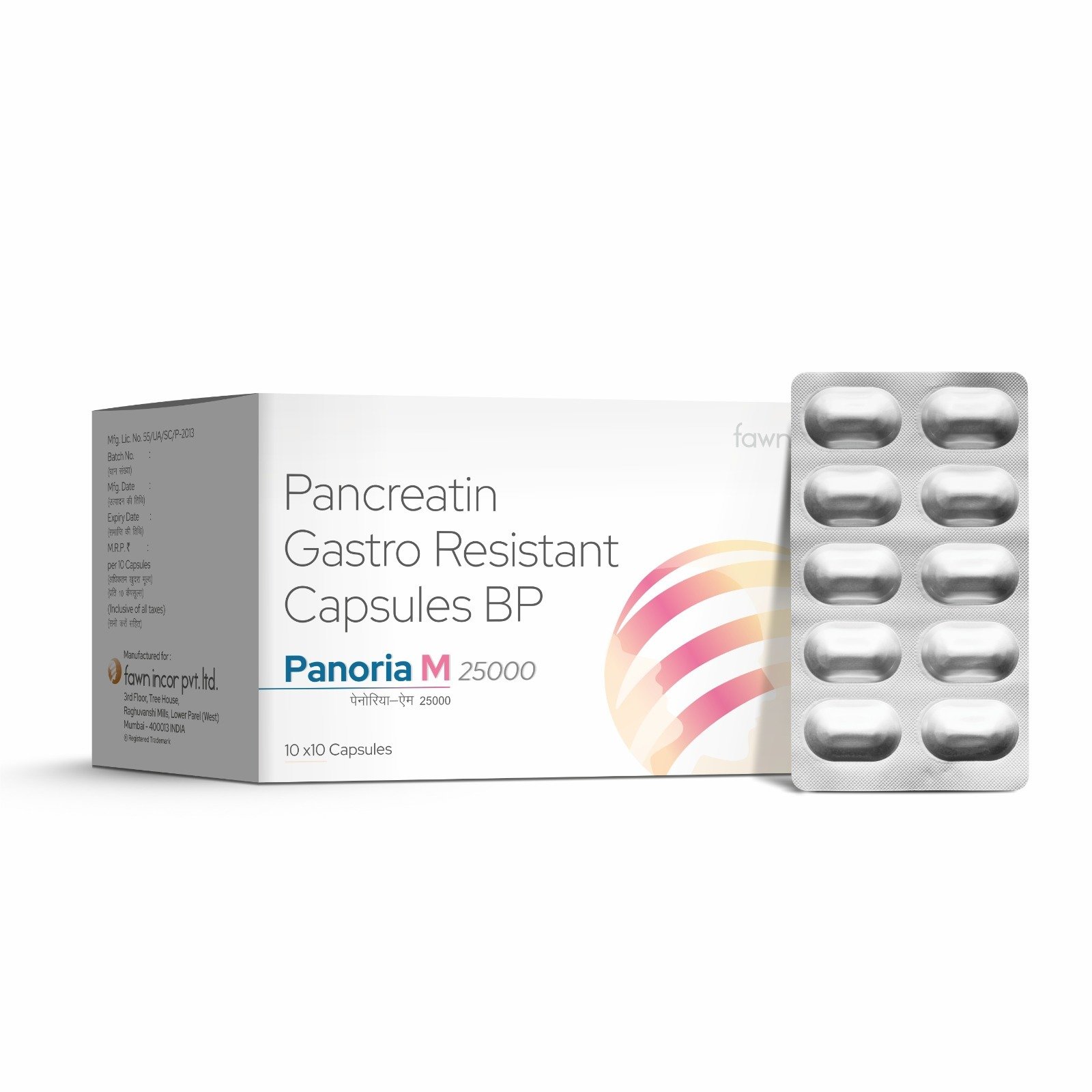 Pancreatin Gastro Resistant Capsules BP - PANORIA M 25000 Tablets