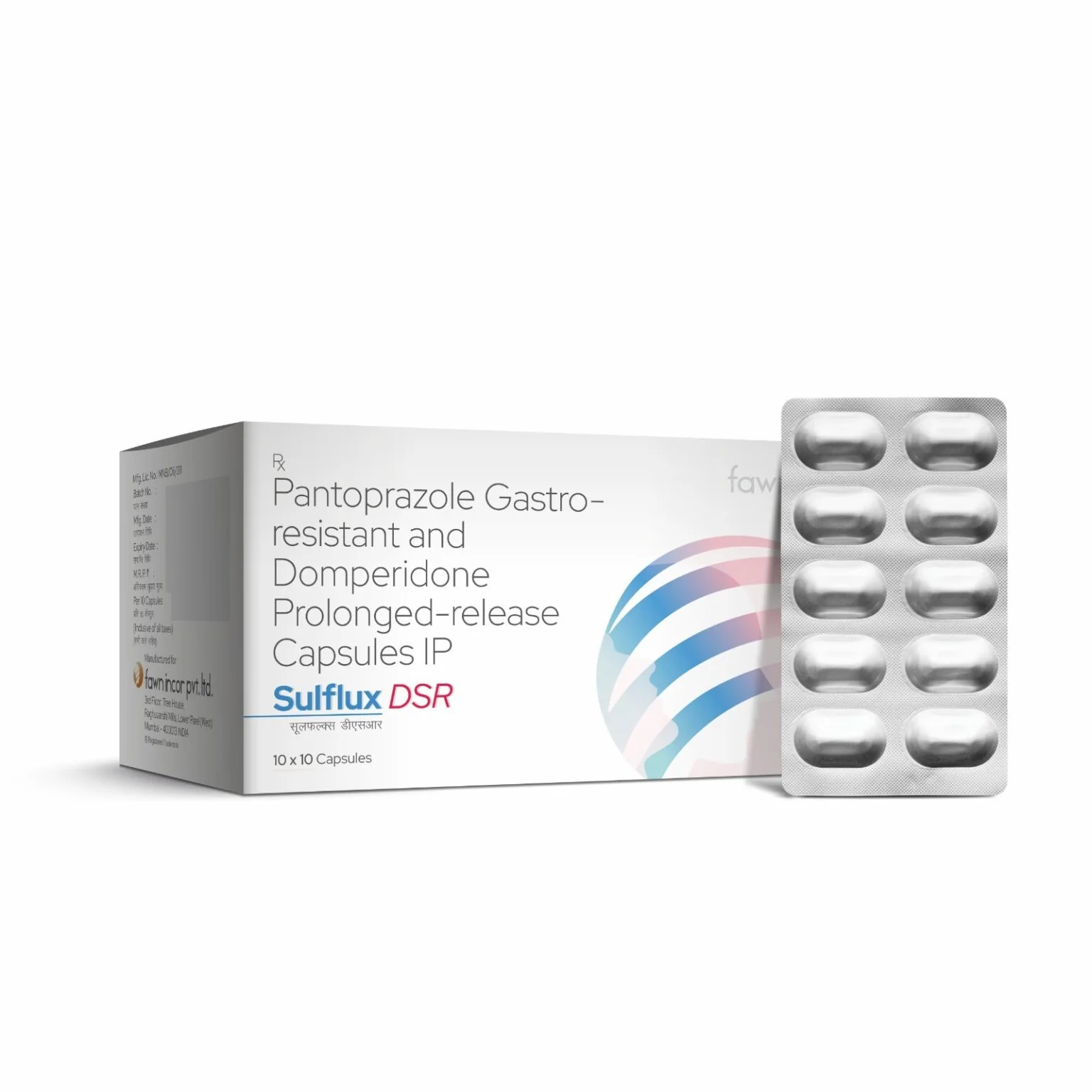 Pantoprazole Gastro-Resistant & Domperidone Prolonged Release Capsules IP - SULFLUX DSR