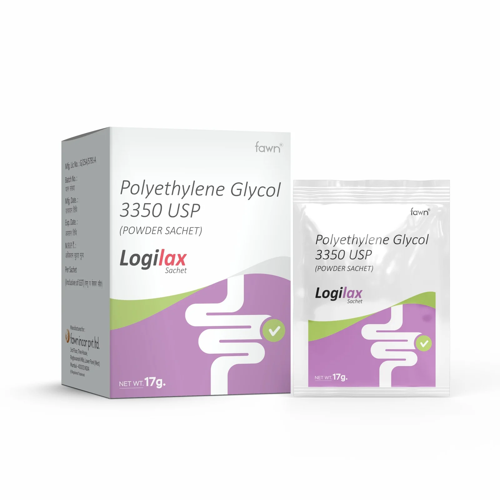 Polyethylene Glycol 3350 USP - LOGILAX Sachets