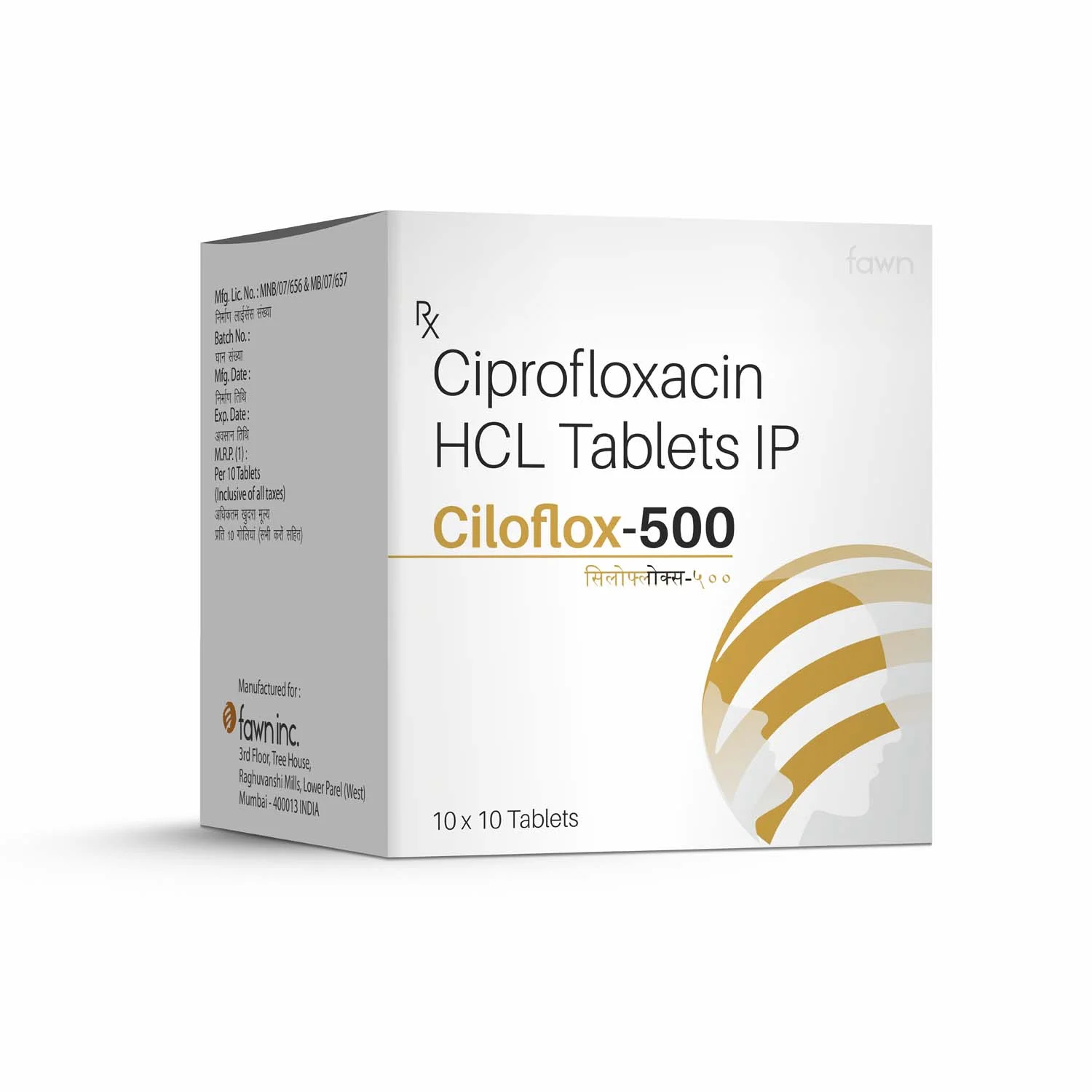 Ciprofloxacin Hydrochloride 500 MG Tablets - CILOFLOX 500