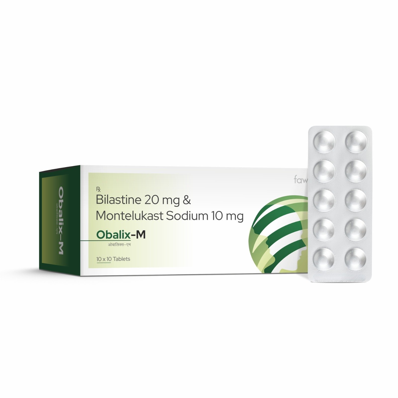 Bilastine 20 Mg & Montelukast Sodium 10 Mg Tablets - OBALIX M