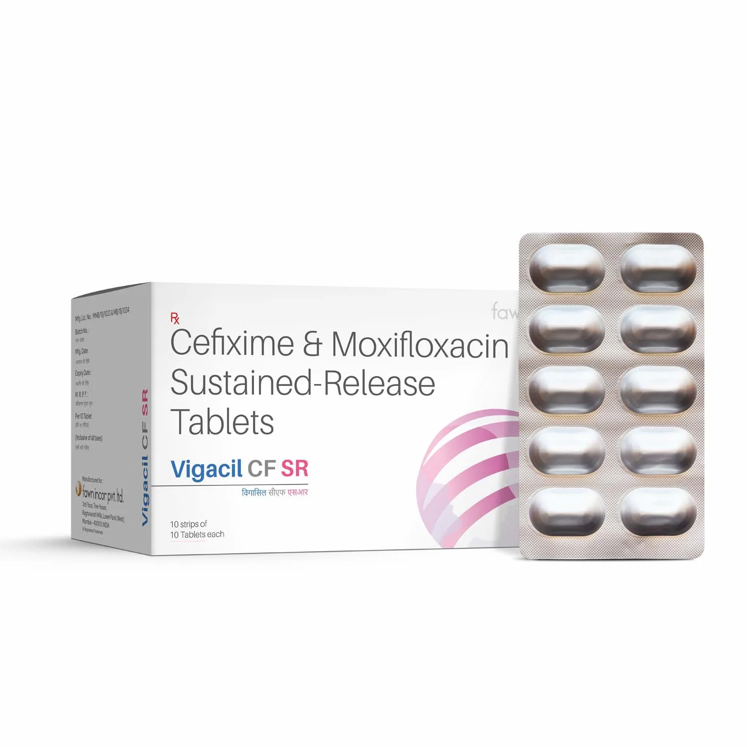 Cefixime & Moxifloxacin Sustained Release Tablets - VIGACIL CF SR image 2