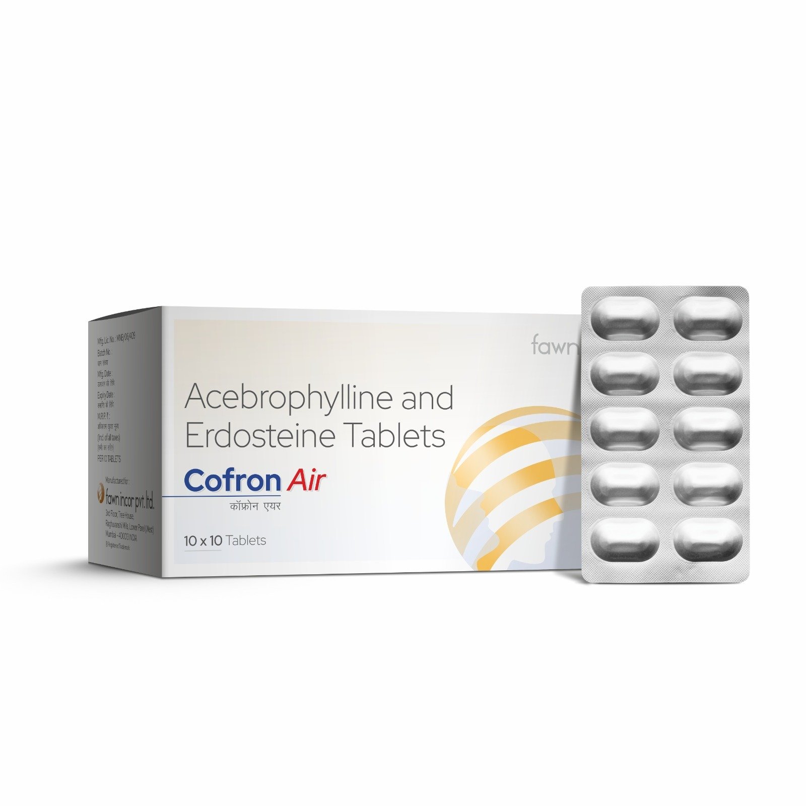 Acebrophylline & Erdosteine Tablets - COFRON AIR Tablet