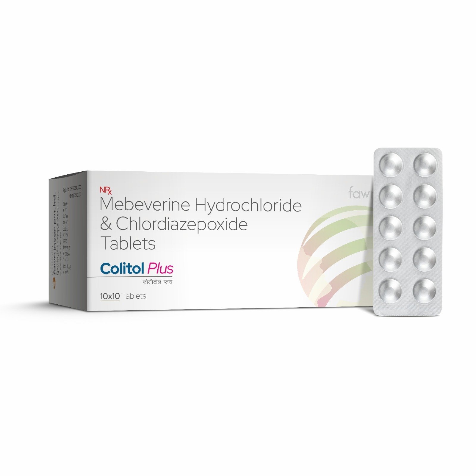 Mebeverine Hydrochloride & Chlordiazepoxide Tablets - COLITOL PLUS Tablets