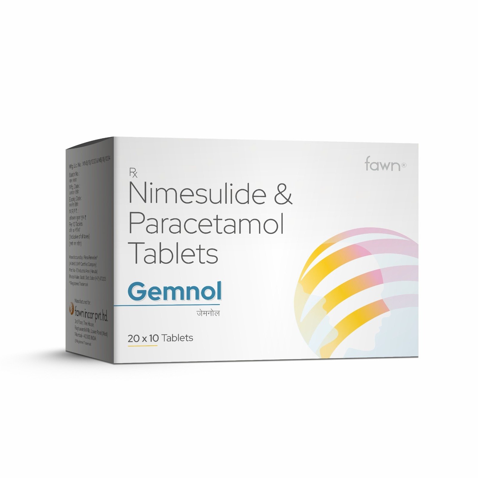 Nimesulide & Paracetamol Tablets - GEMNOL Tablets