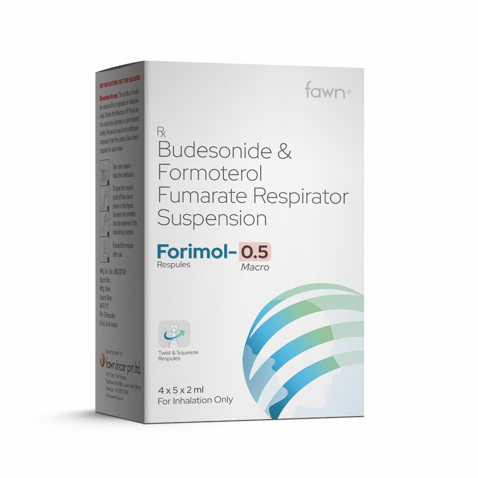 Budesonide & Formoterol Fumarate Respirator Suspension - FORIMOL 0.5 Macro Respules