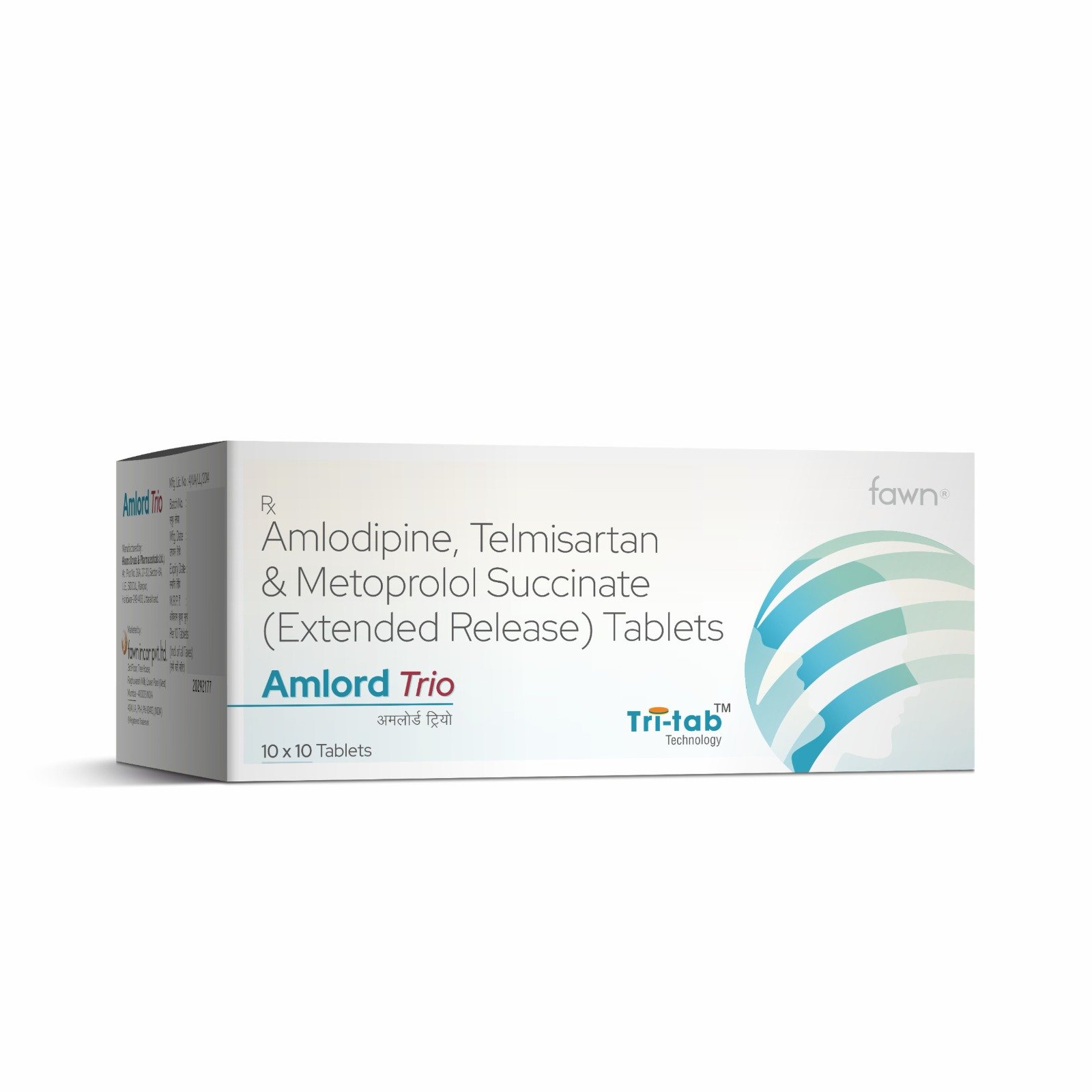 Amlodipine, Telmisartan & Metoprolol Succinate Tablets - AMLORD TRIO Tablet