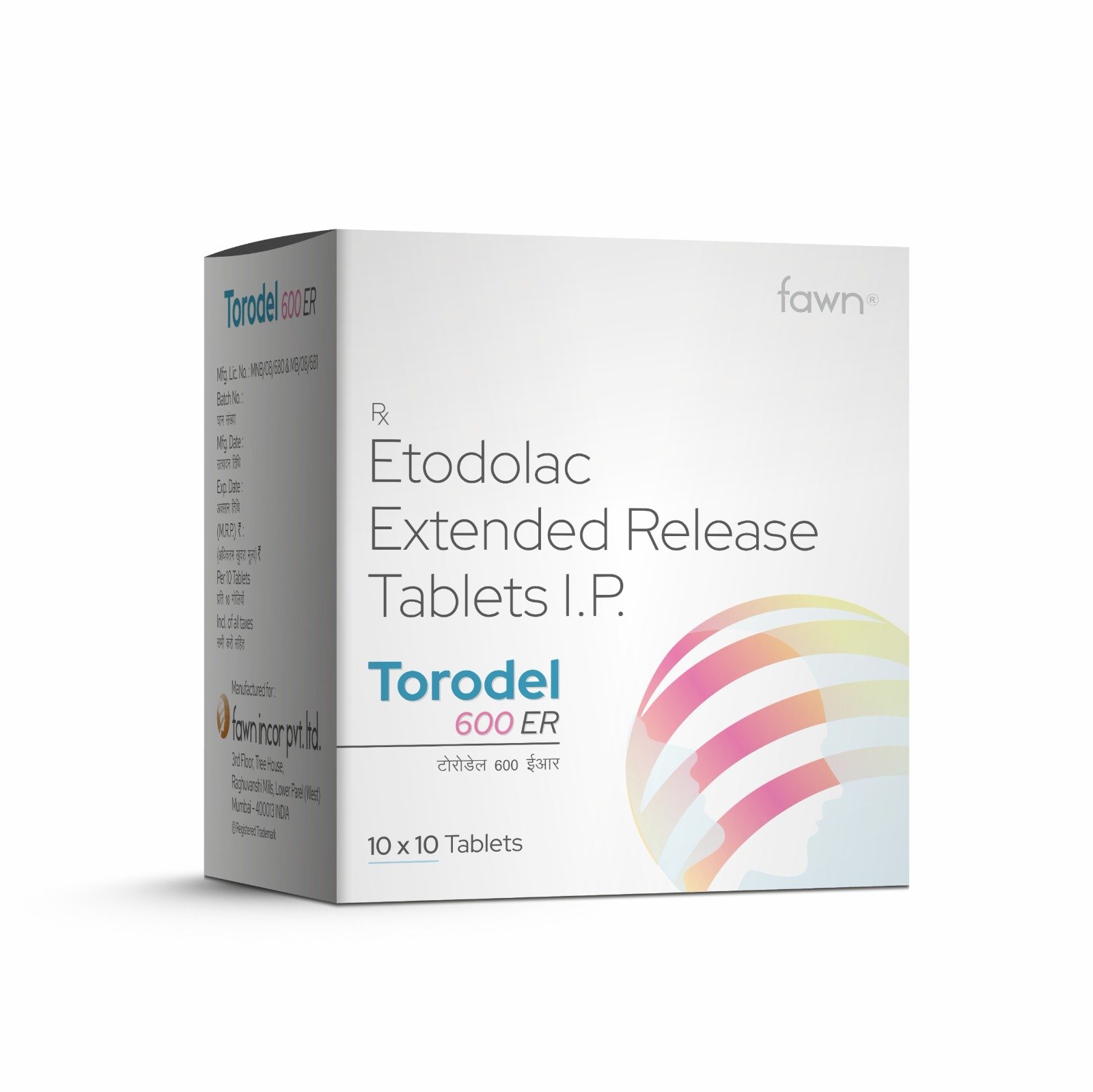 Etodolac Prolonged Release Tablets IP 600 Mg - TORODEL 600 PR