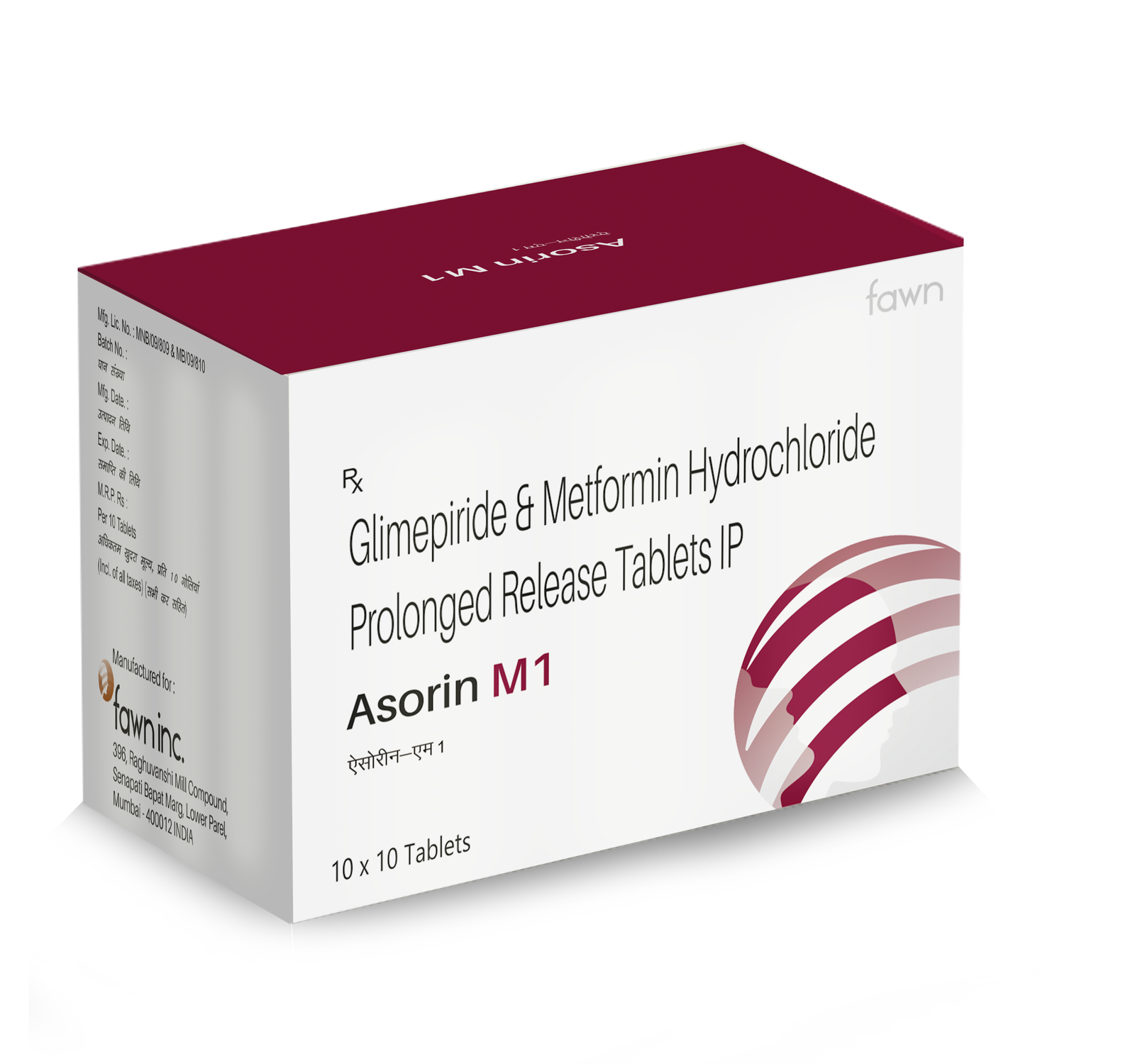 Glimepiride 1 mg + Metformin Hydrochloride Prolonged Release Tablets I.P. 500 mg