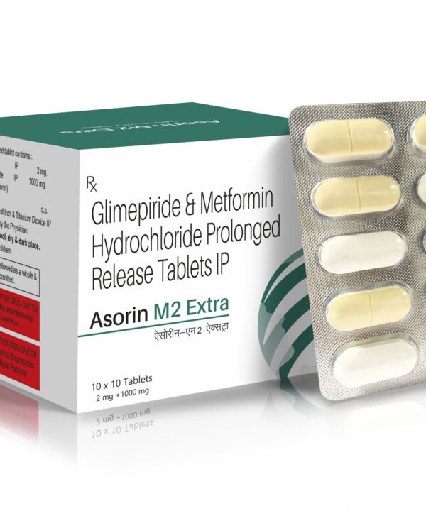 Glimepiride 2 mg + Metformin Hydrochloride Prolonged Release I.P. 1000 Mg