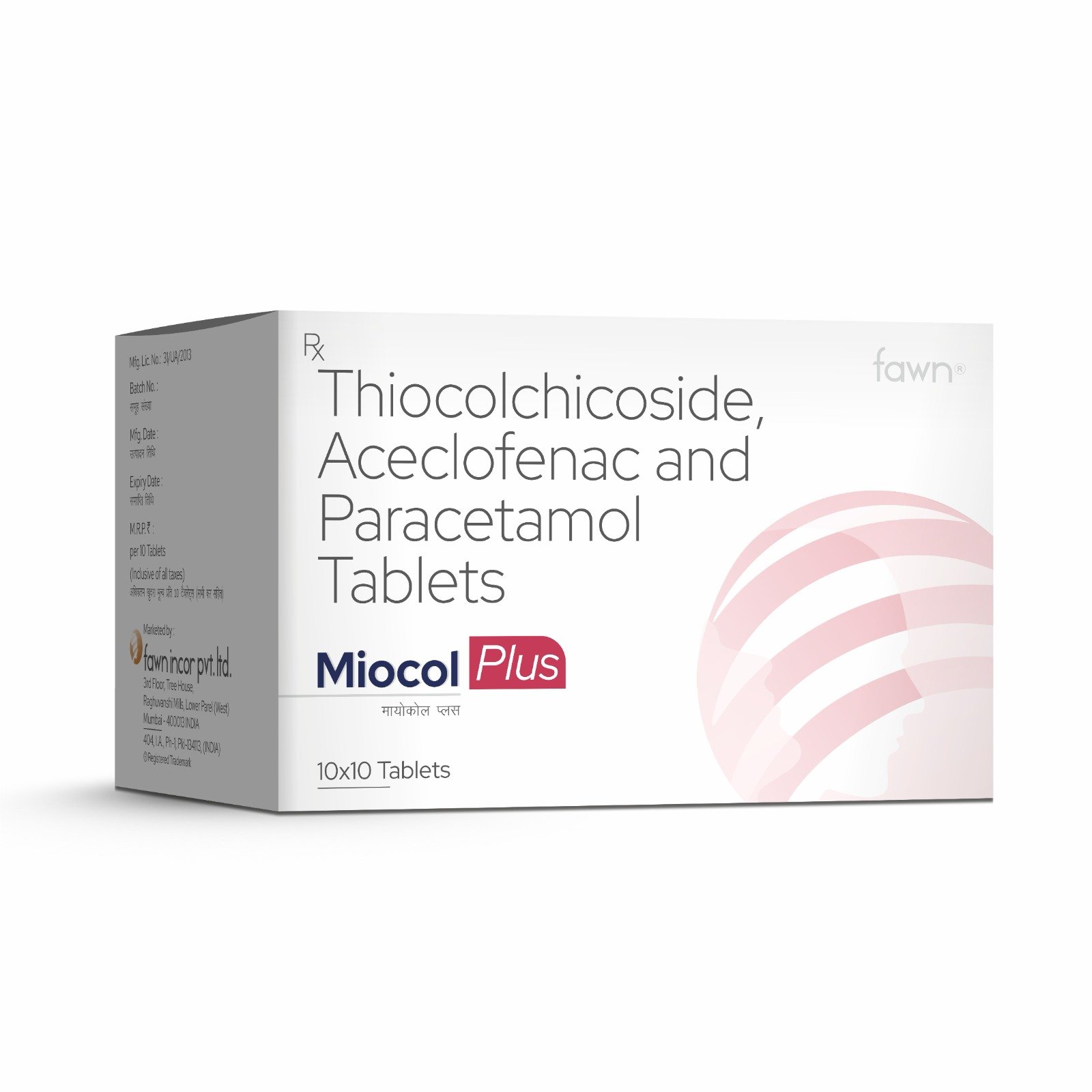 Aceclofenac, Paracetamol & Thiocolchicoside Tablets- MIOCOL PLUS