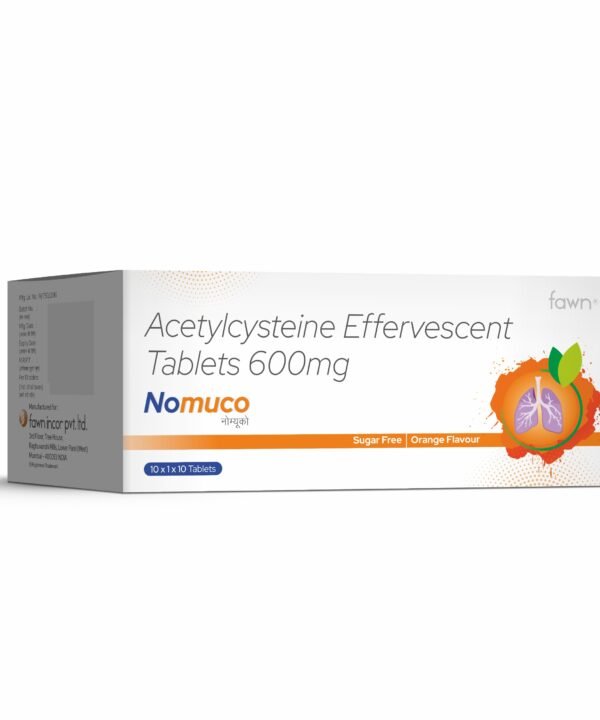 Acetylcysteine Effervescent Tablets 600 Mg - NOMUCO - Fawn Incor