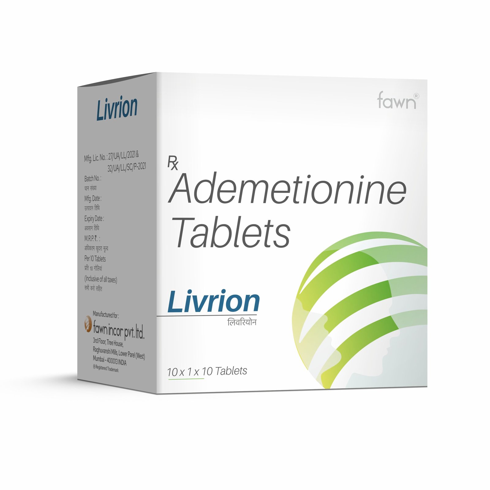 Ademetionine Tablets 400 Mg - LIVRION - Fawn Incor