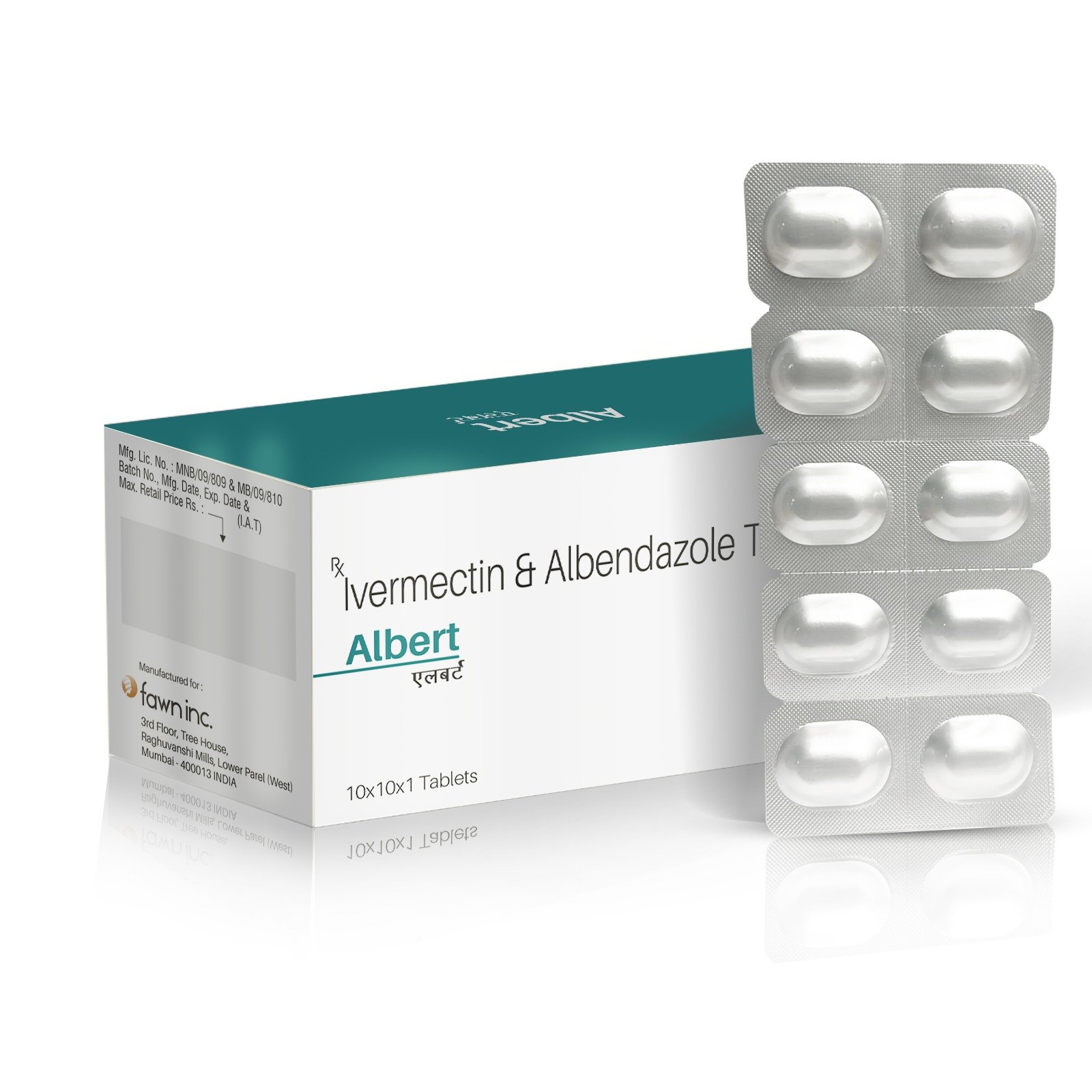 Albendazole 400 mg + Ivermectin 6 mg Tablets