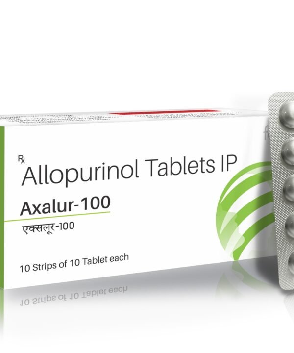 Allopurinol Tablets IP 100 mg - AXALUR 100