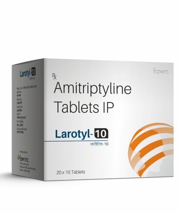 Amitriptyline Tablets IP 10 Mg - LAROTYL 10 - Fawn Incor