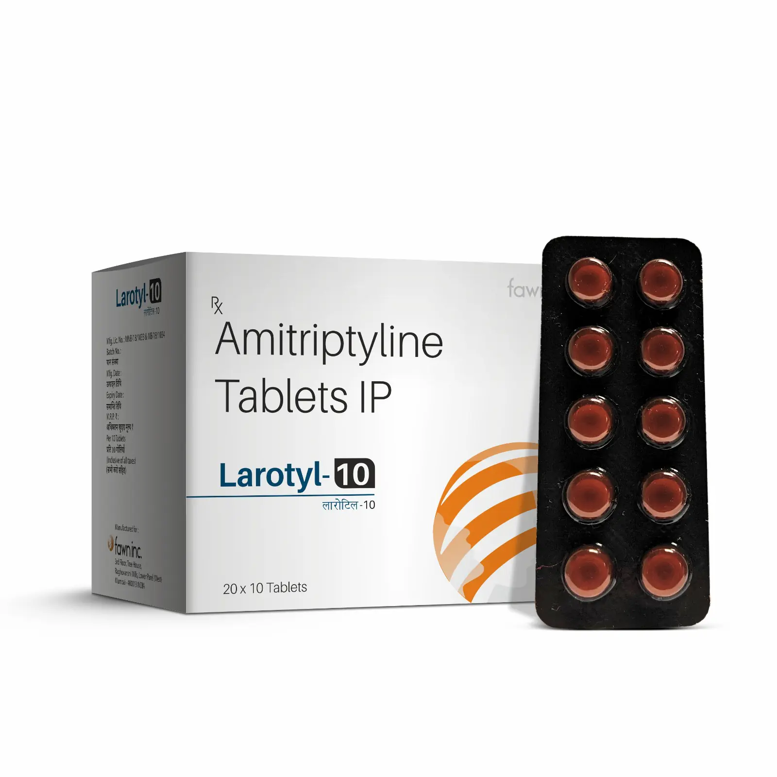 Amitriptyline Tablets IP 10 Mg - LAROTYL 10