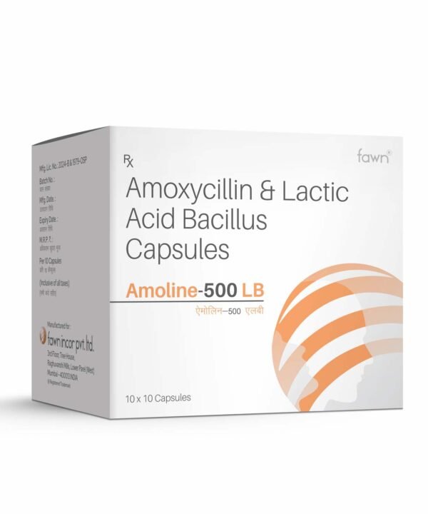 Amoxycillin 500 mg + Lactic Acid Bacillus Capsules