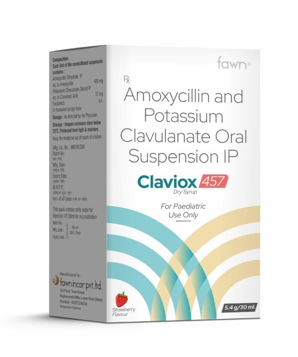 Amoxicillin & Potassium Clavulanate Oral Suspension IP - CLAVIOX 457