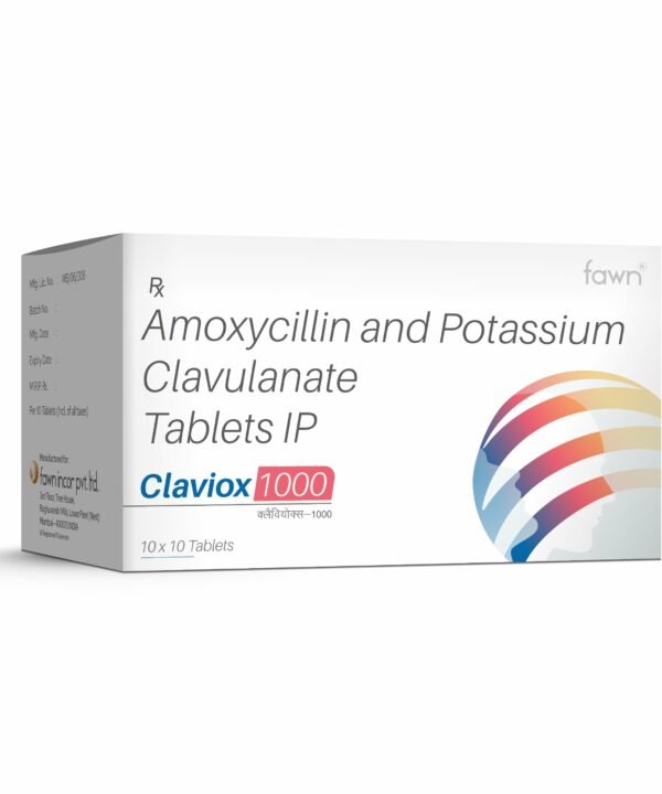 Amoxycillin 875 MG + Potassium Clavulanate 125 MG - CLAVIOX 1000 - Fawn Incor
