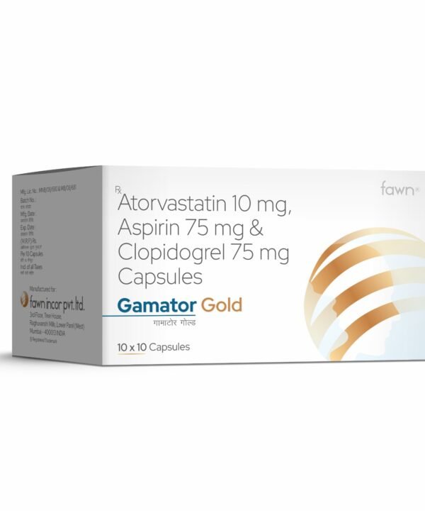 Atorvastatin, Aspirin & Clopidogrel Capsules - GAMATOR GOLD Capsules