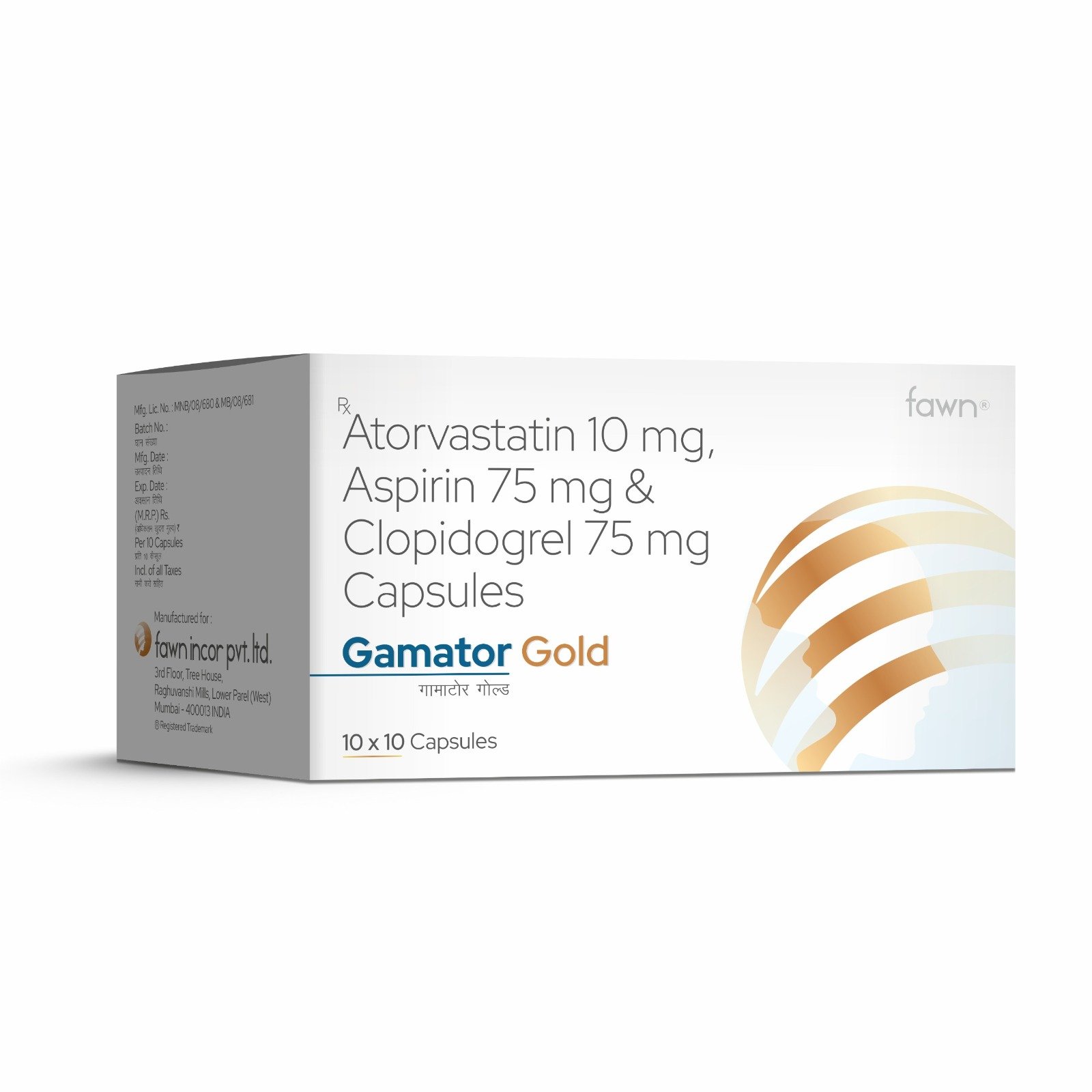 Atorvastatin, Aspirin & Clopidogrel Capsules - GAMATOR GOLD Capsules