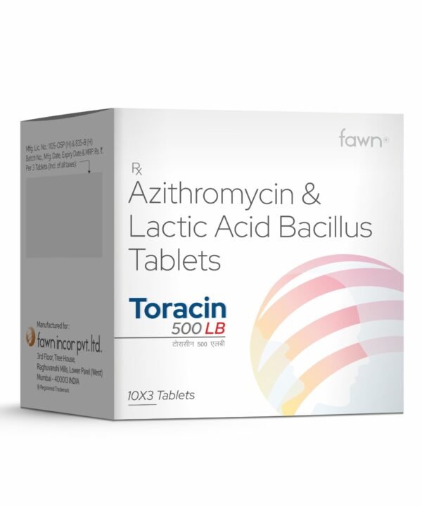 Azithromycin & Lactic Acid Bacillus Tablets - TORACIN 500 LB