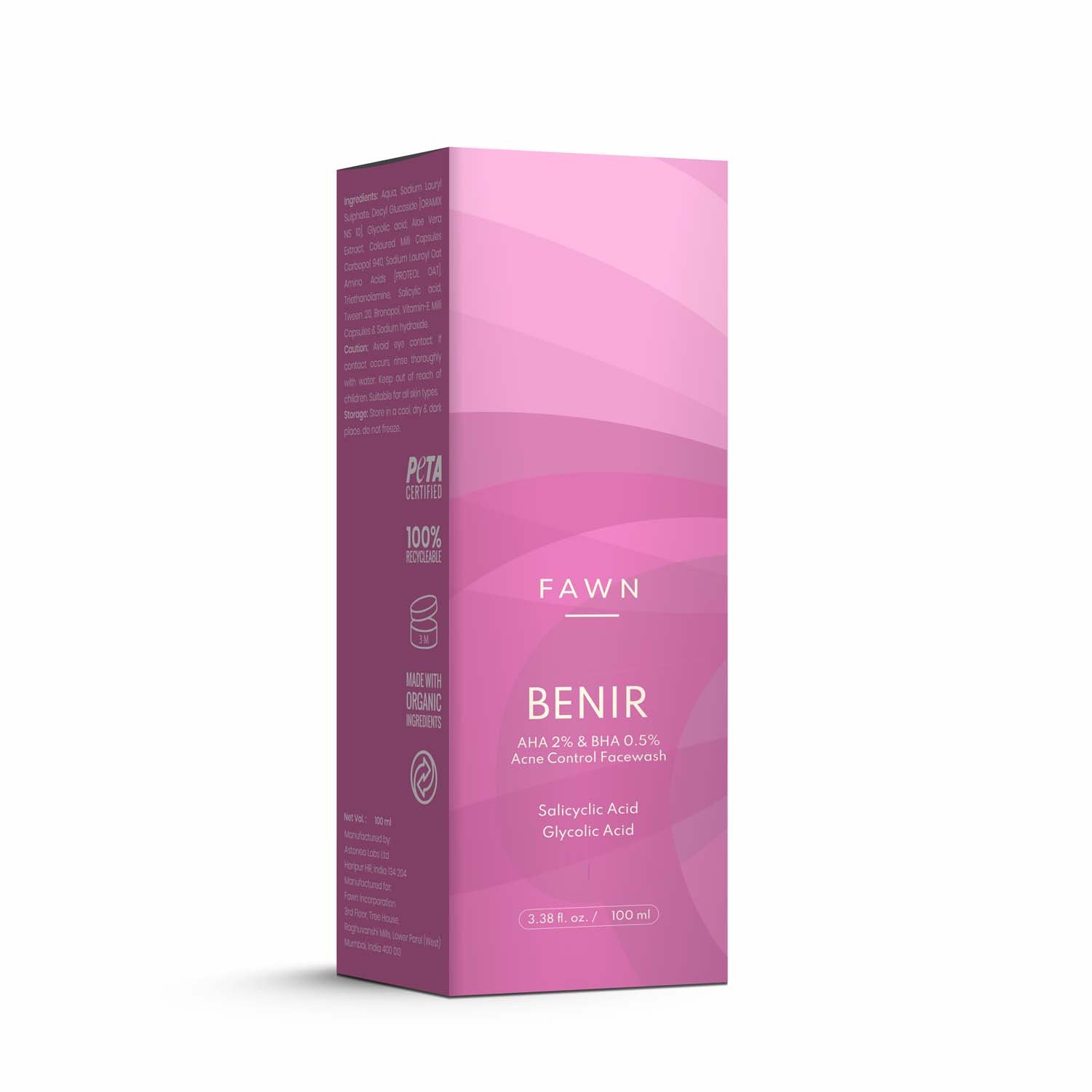 Salicylic Acid Glycolic Acid AHA BHA Face Wash - BENIR